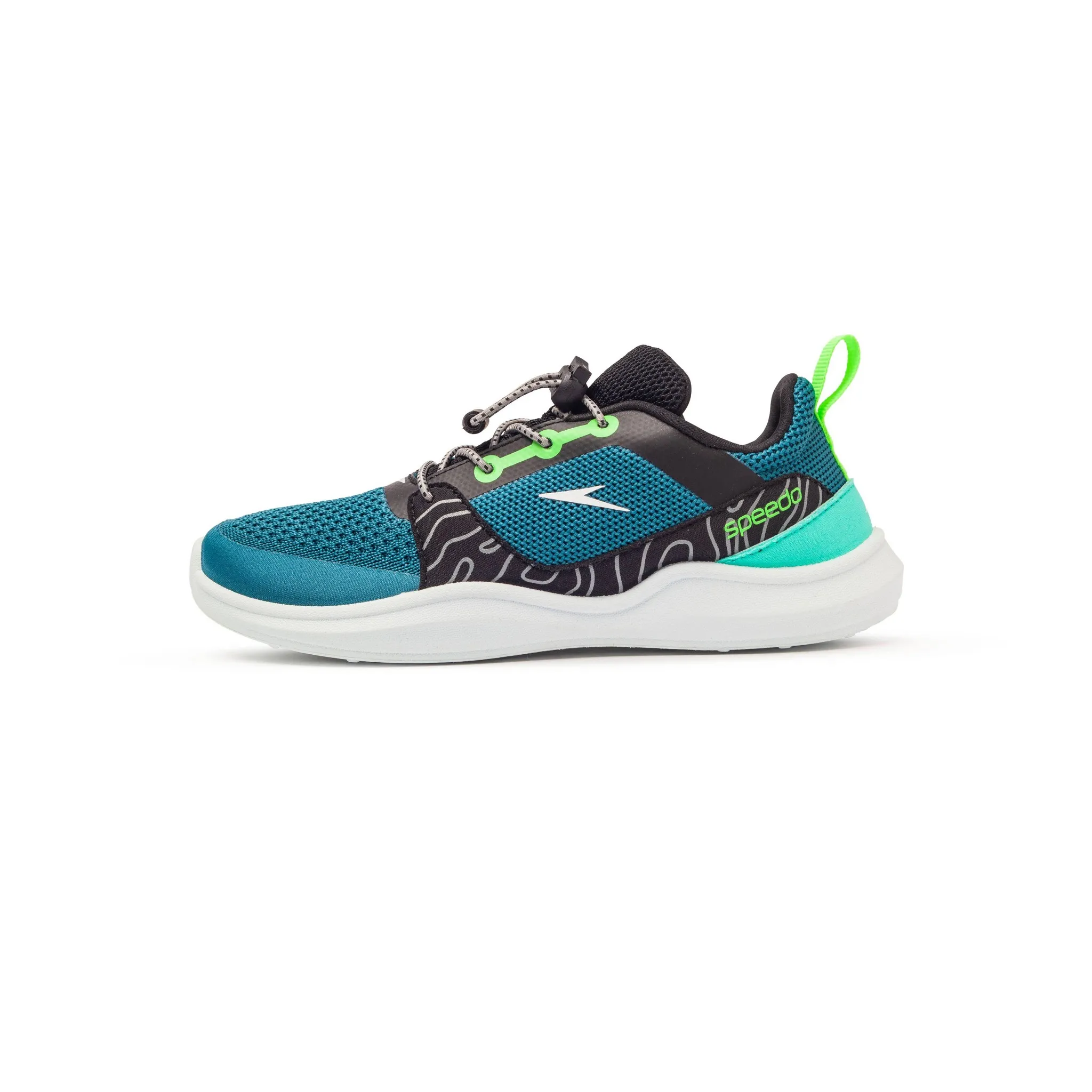 Lace Up Water Shoes - Green/Black - Image 2