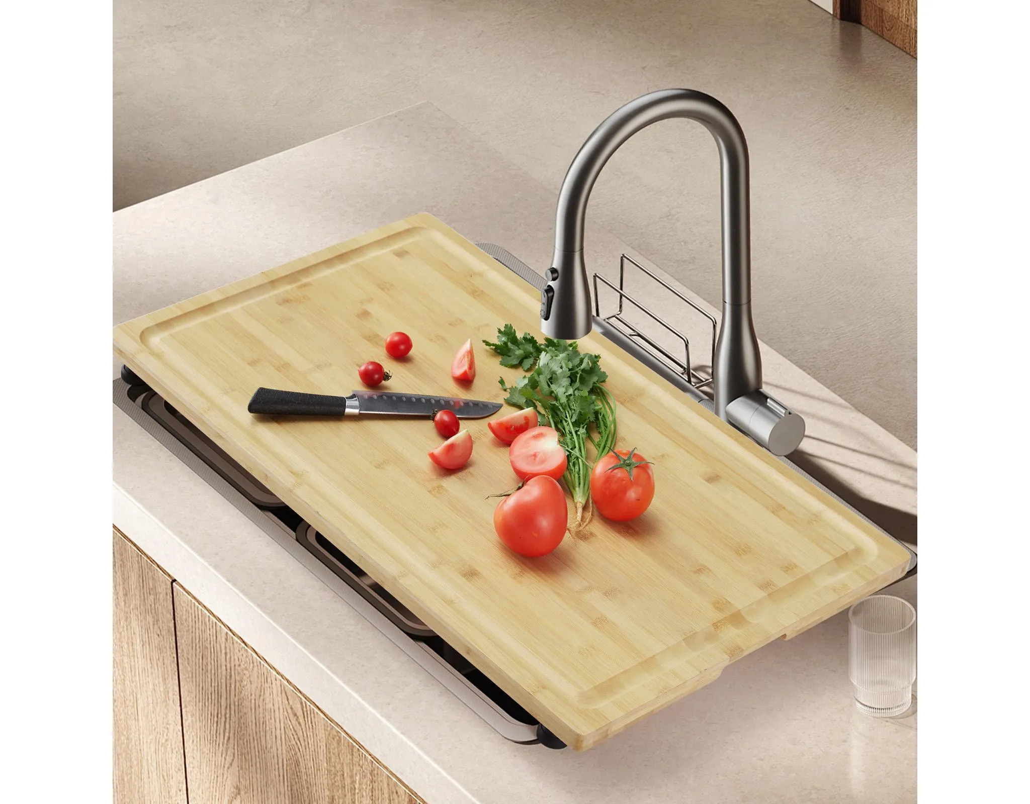 Large Bamboo Cutting Board - Noodle Board - Image 2