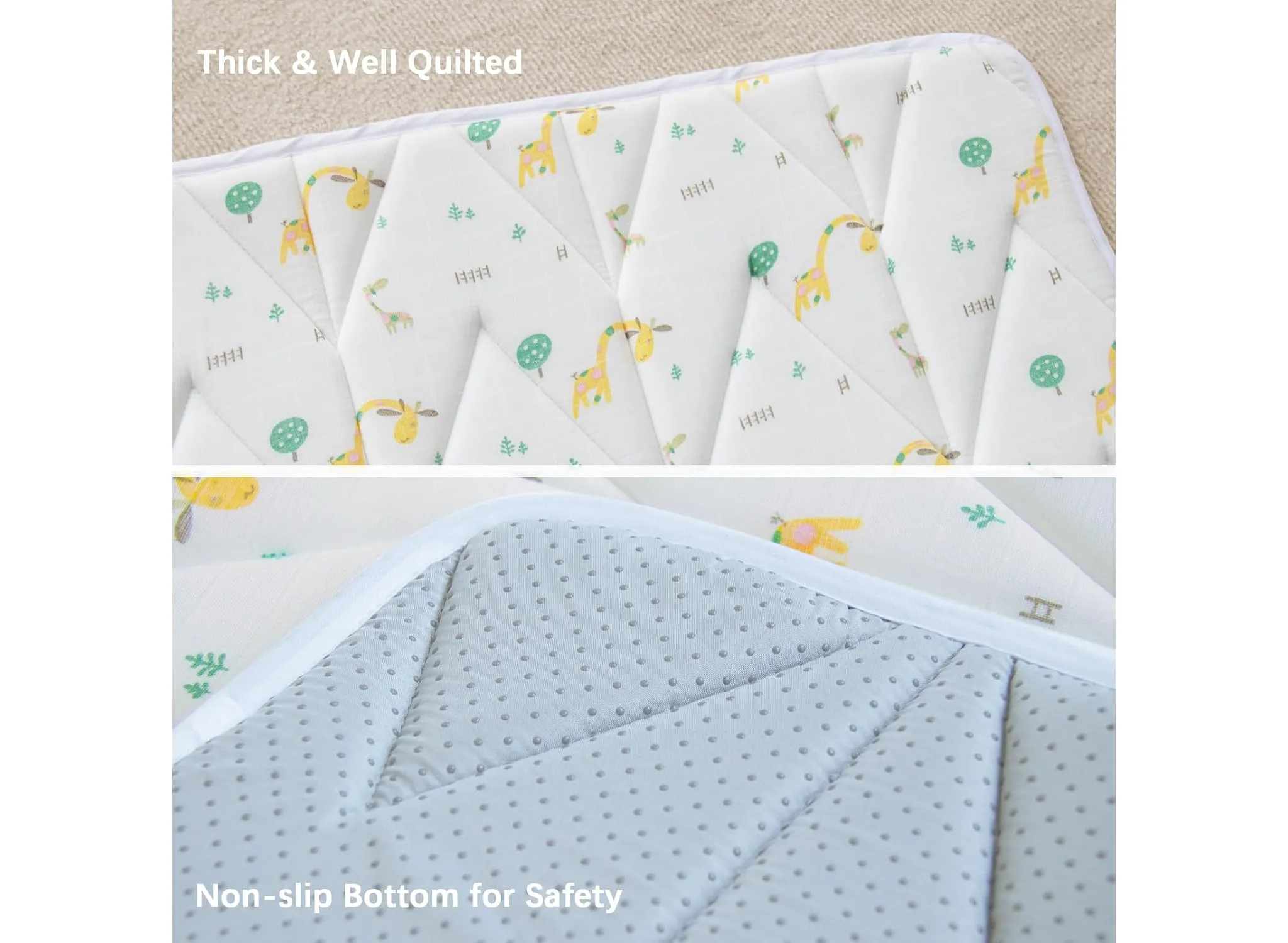 Large Foam Tummy Time Activity Mat - Gray - Image 7