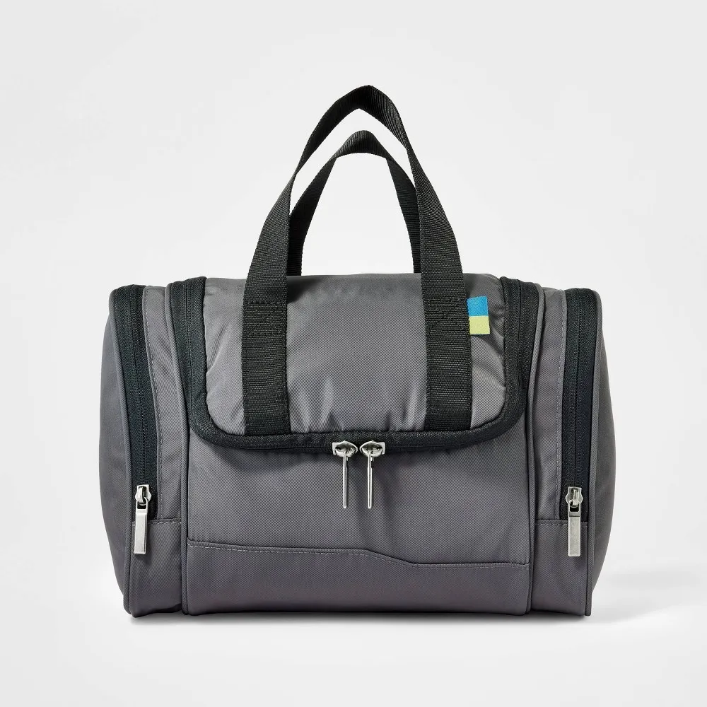 Large Hanging Toiletry Bag - Gray