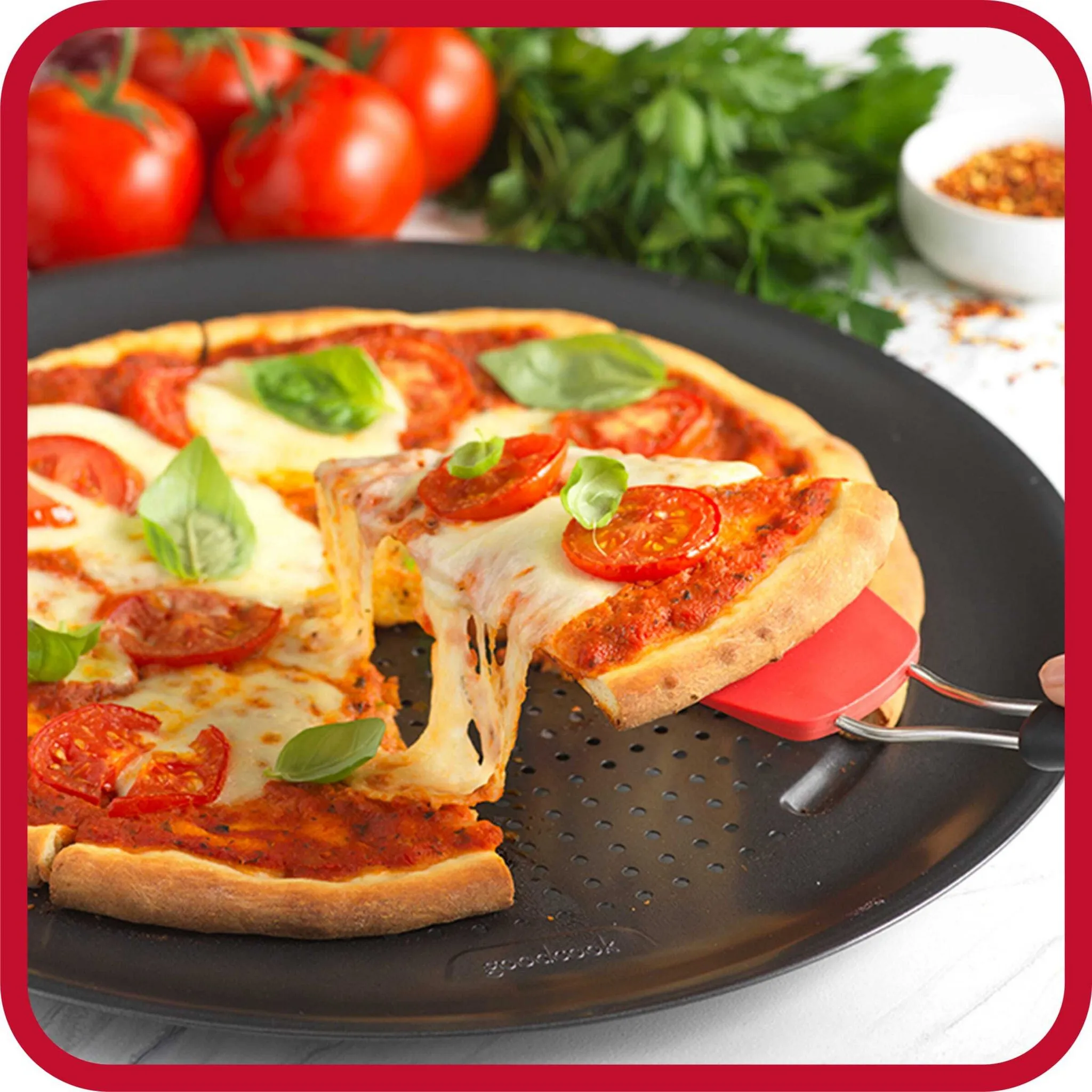 Large Nonstick Carbon Steel Pizza Pan - Gray - Image 5