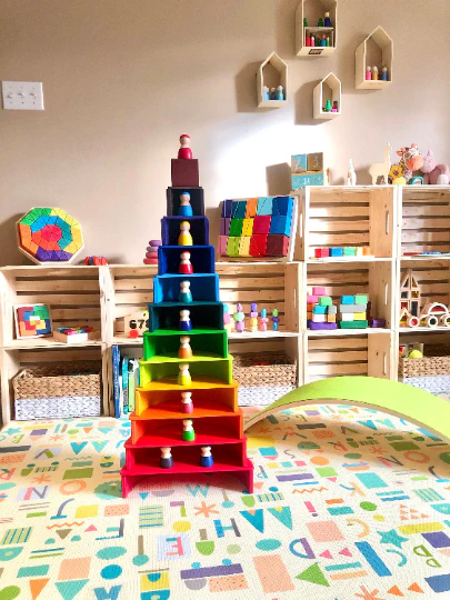 Large Rainbow Stacker Bundle - Rainbow Stacking Toy - Image 18