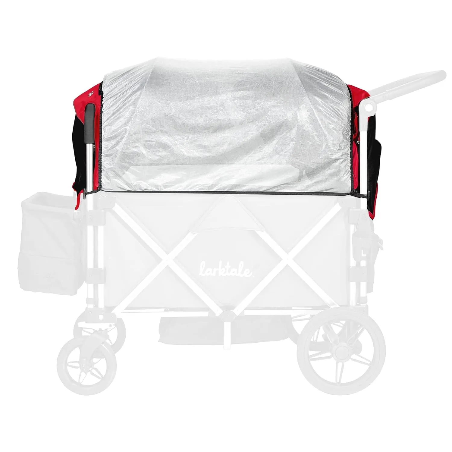Larktale Caravan Stroller Wagon Canopy Set of 2 - Barossa Red - Image 3