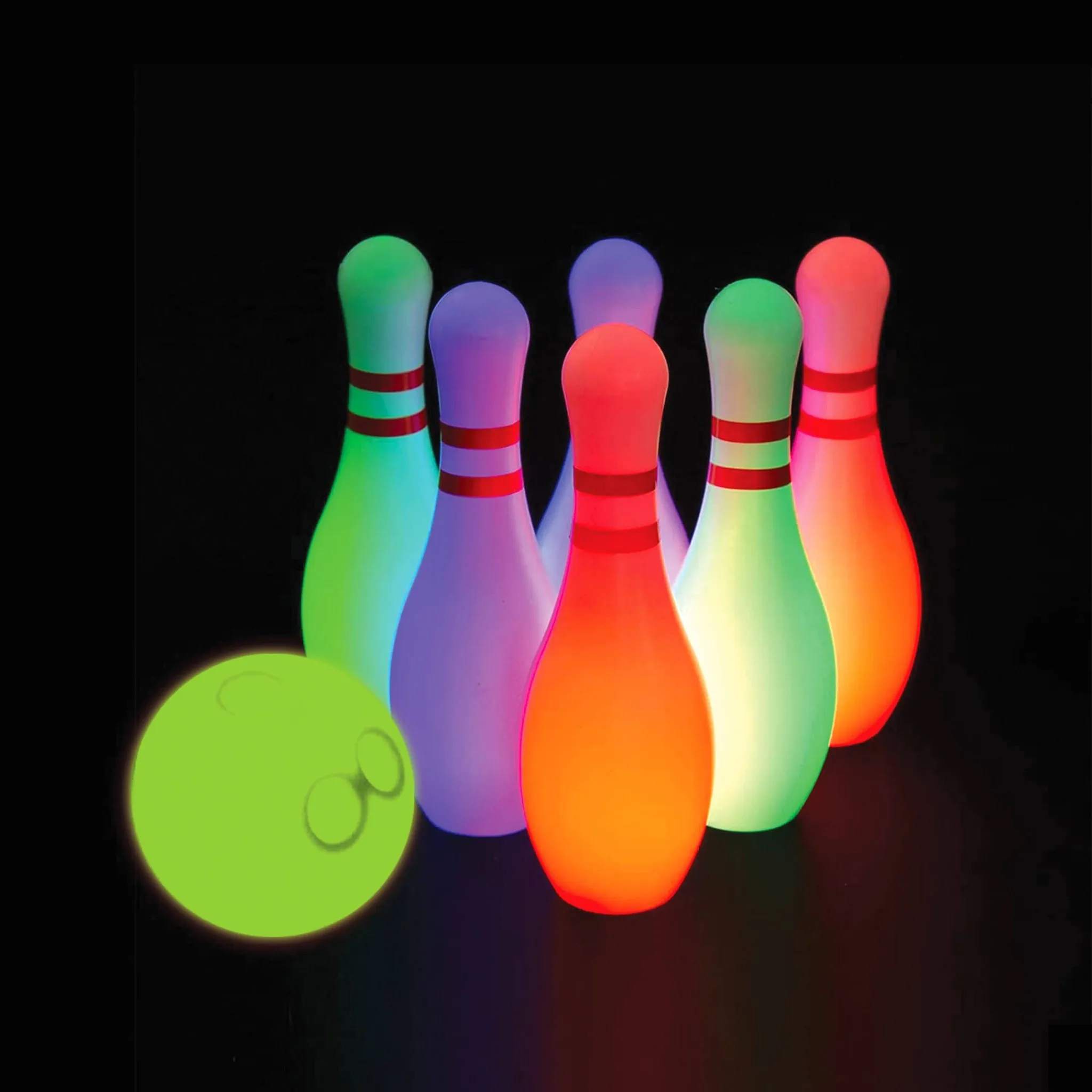 LED Glow Lawn Bowling Set - 7pc