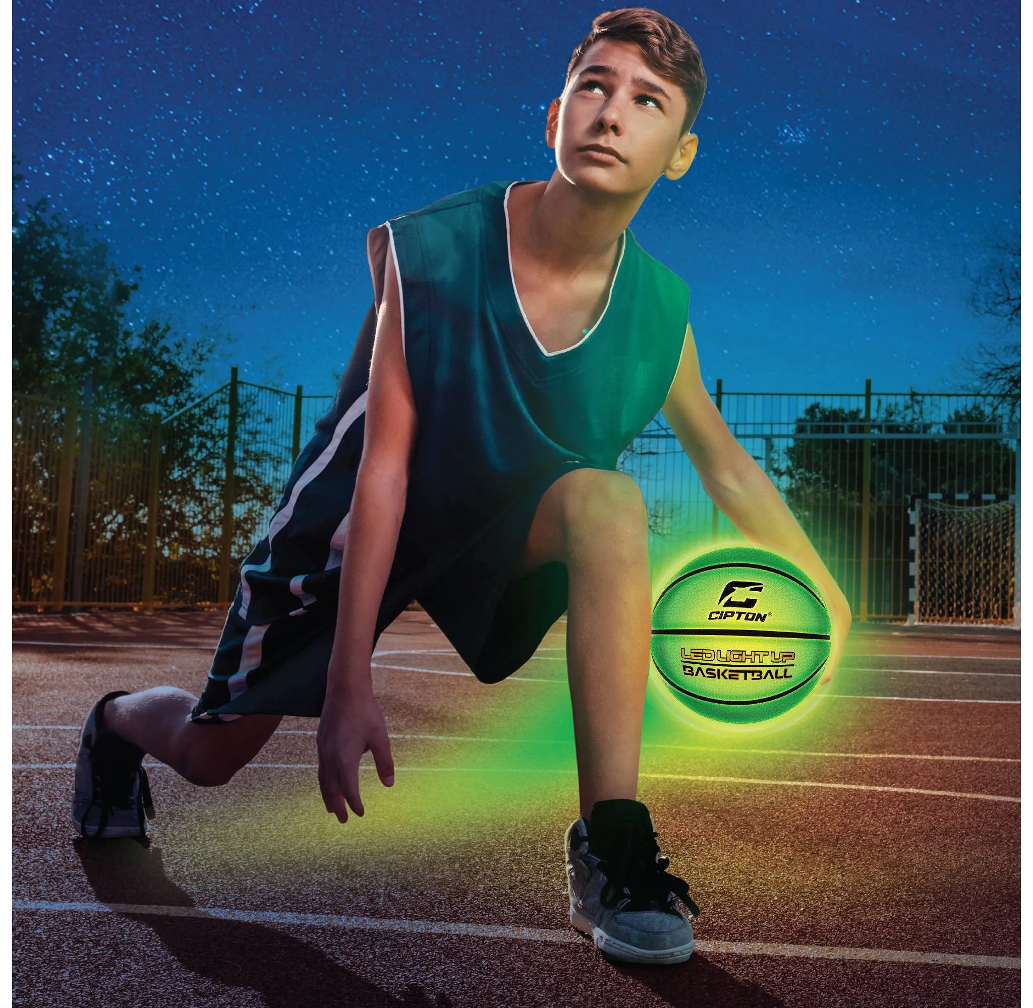 LED Rechargeable Basketball - Green - Image 3