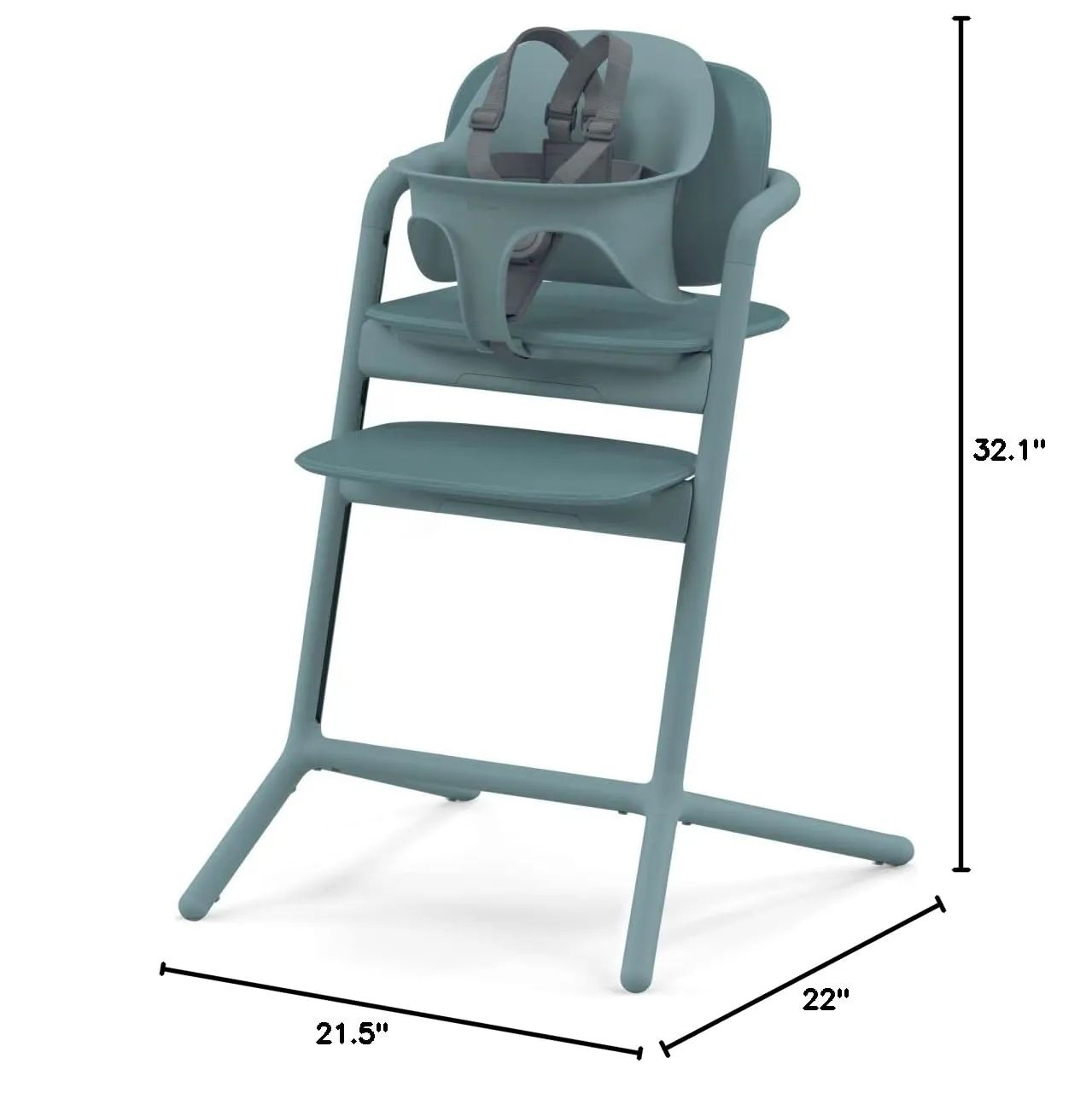 Lemo 2 3-In-1 High Chair - Stone Blue - Image 3