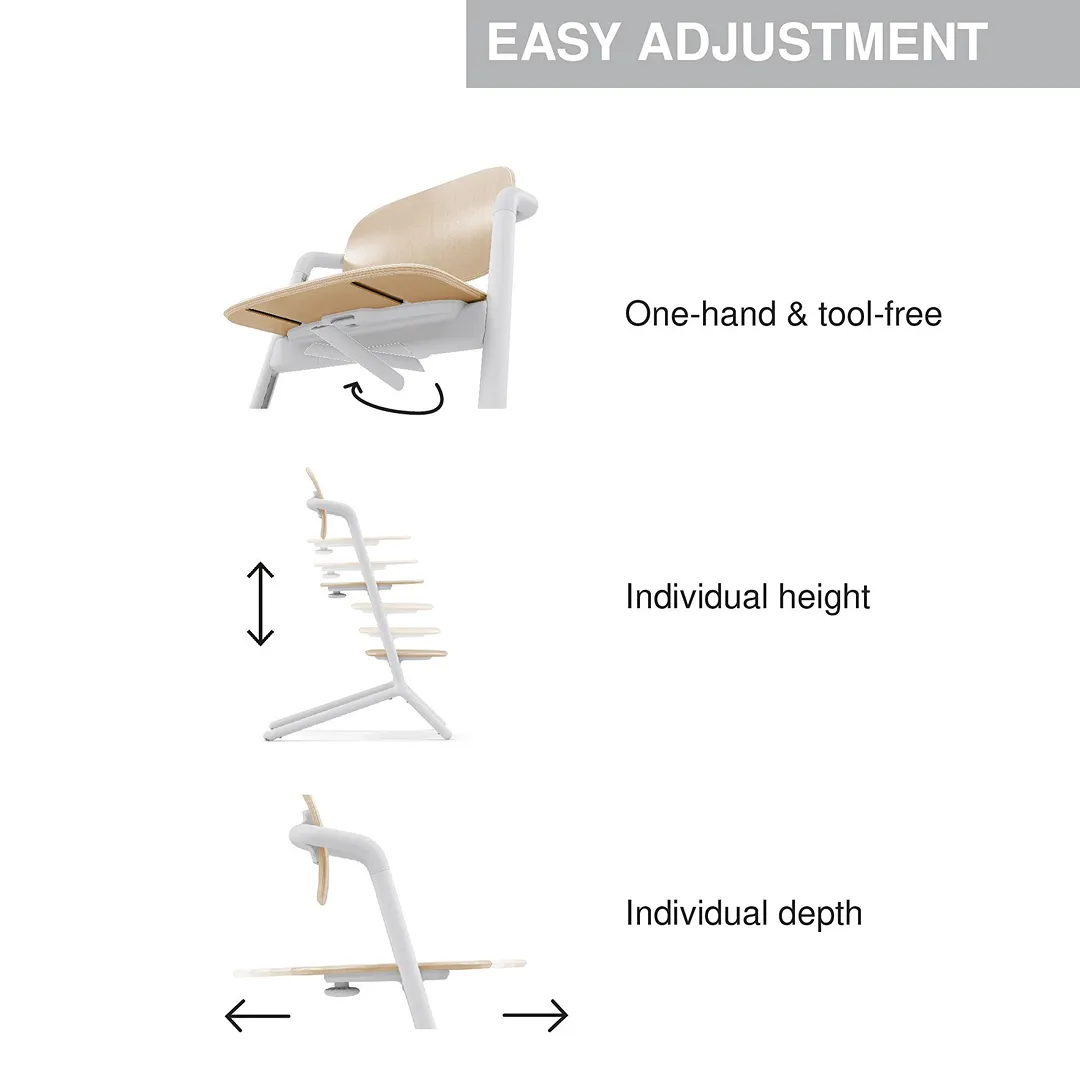LEMO 3-in-1 High Chair - Suede Gray - Image 4