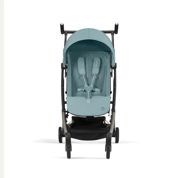 Libelle 2 Stroller - Taupe Frame with Stormy Blue Seat - Image 5