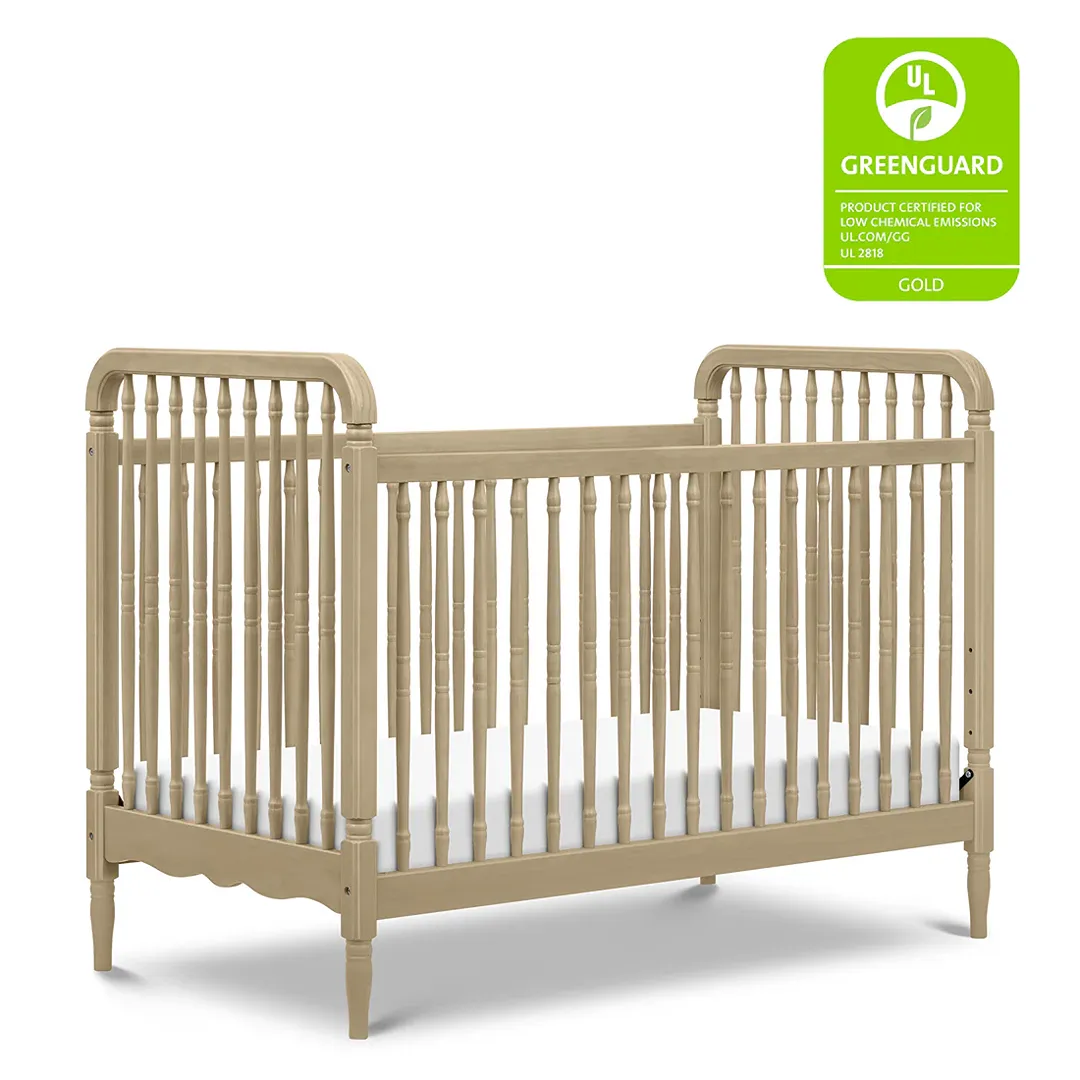 Liberty 3-in-1 Convertible Spindle Crib with Toddler Bed Conversion Kit - Washed Pine