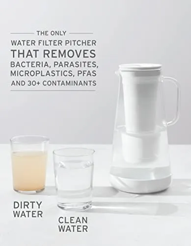 Lifestraw 7-Cup Home Glass Pitcher - Stormy Blue - Image 5