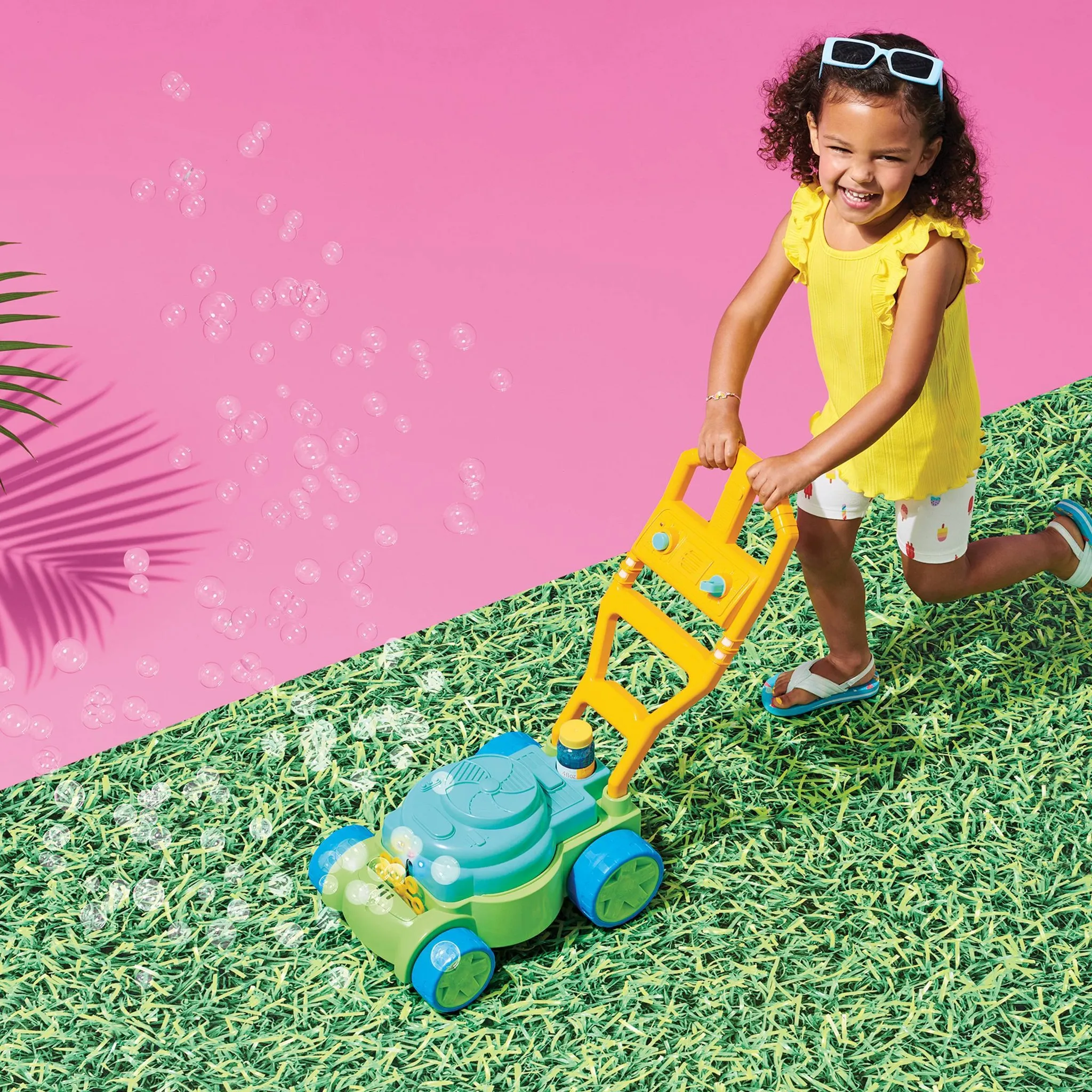 Light Up Bubble Lawn Mower - Machine for Kids Outdoor Fun - Image 4