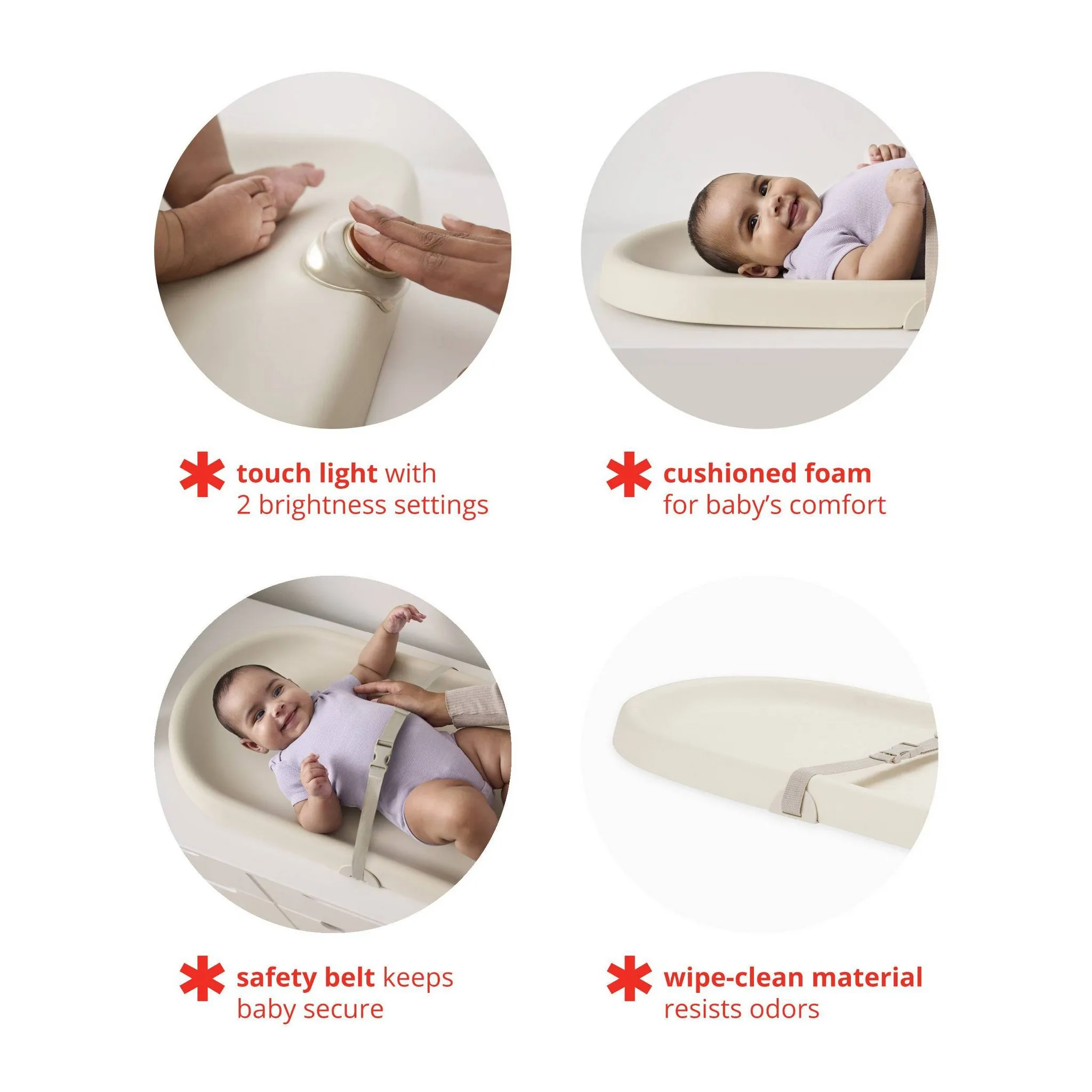 Light Up Changing Pad - Oat - Image 2