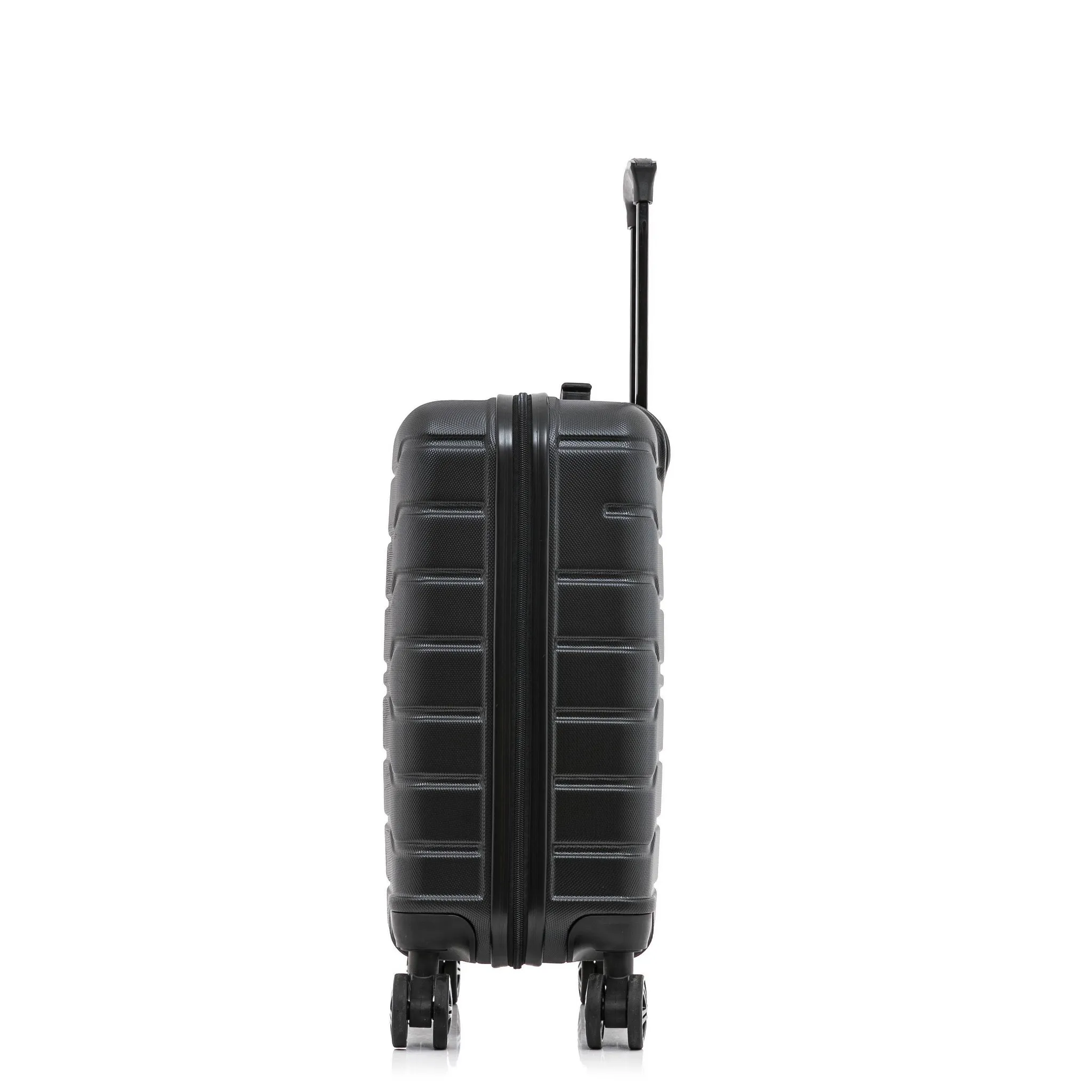 Lightweight Hardside Large Checked Spinner Suitcase - Black - Image 4