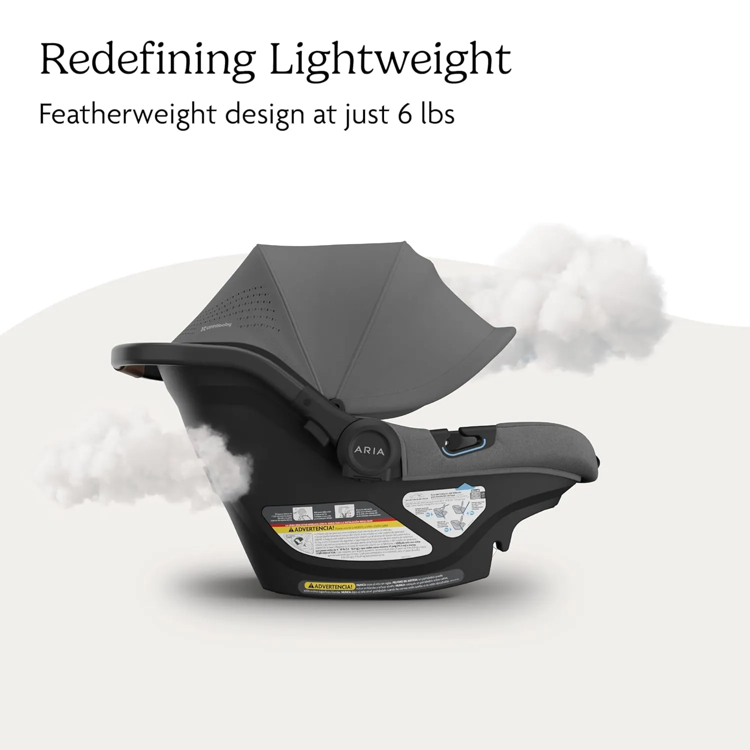 Aria V2 Lightweight Infant Car Seat - Greyson (Charcoal Mélange) - Image 4