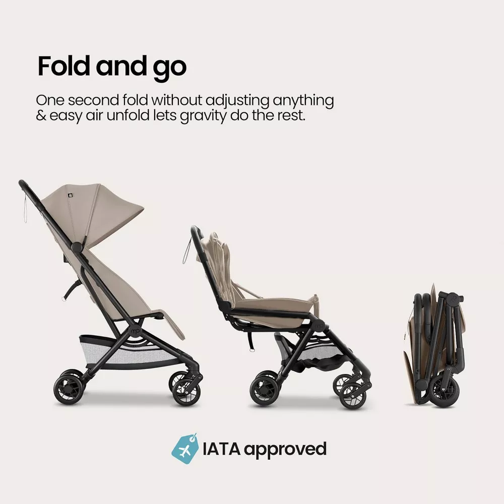 Velo Lightweight Travel Stroller - Khaki - Image 7