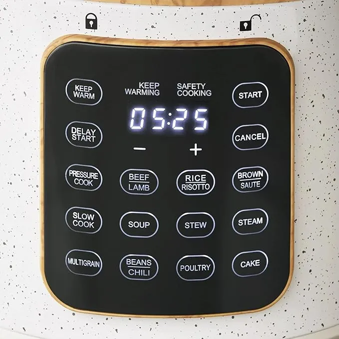 Linen Speckle 6-Quart Pressure Cooker with Touch Control Display - Image 2