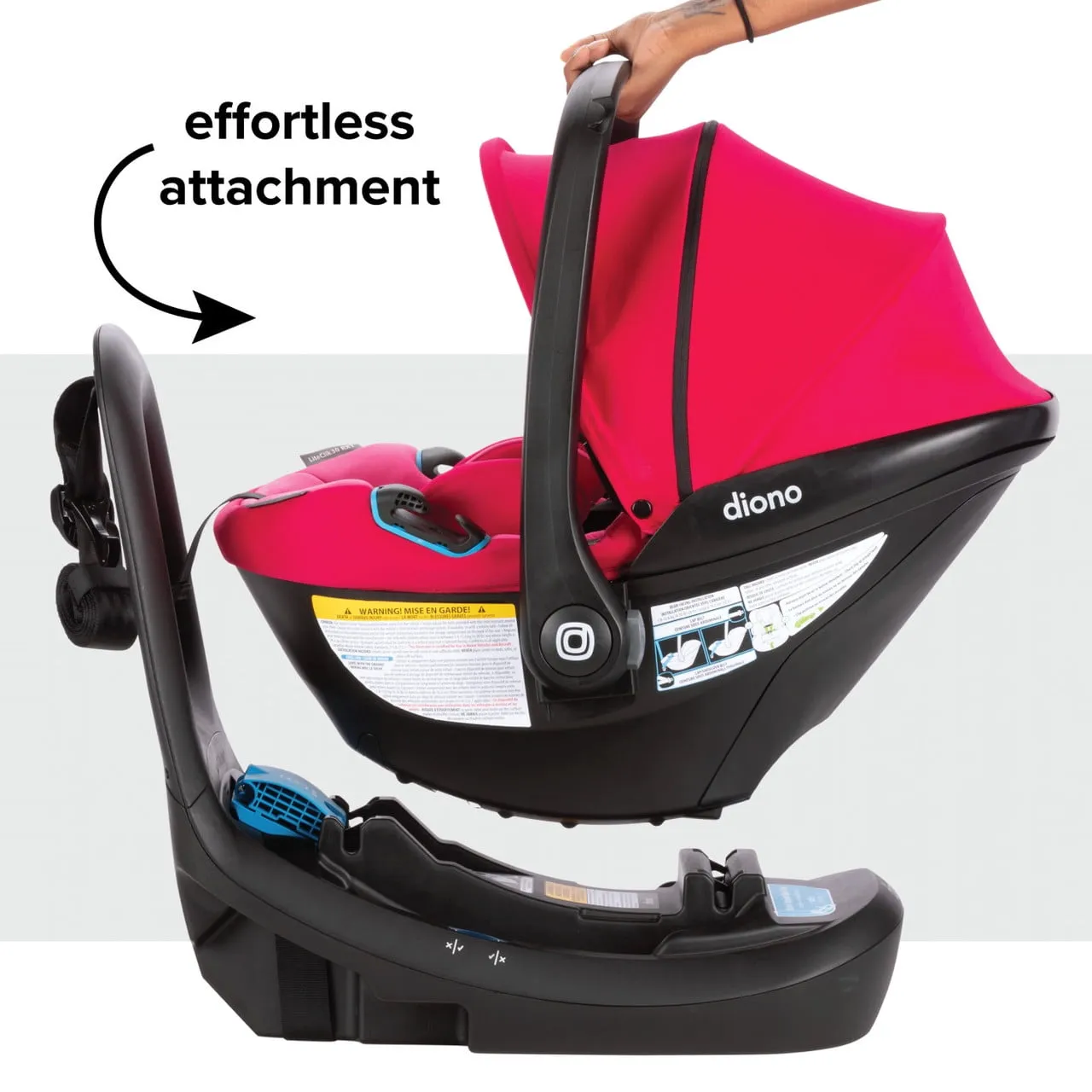 LiteClik 30 RXT Infant Car Seat and Base - Pink Cotton Candy - Image 2