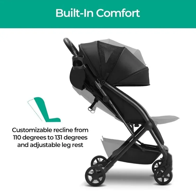 Lithe Lightweight Stroller - Black - Image 3