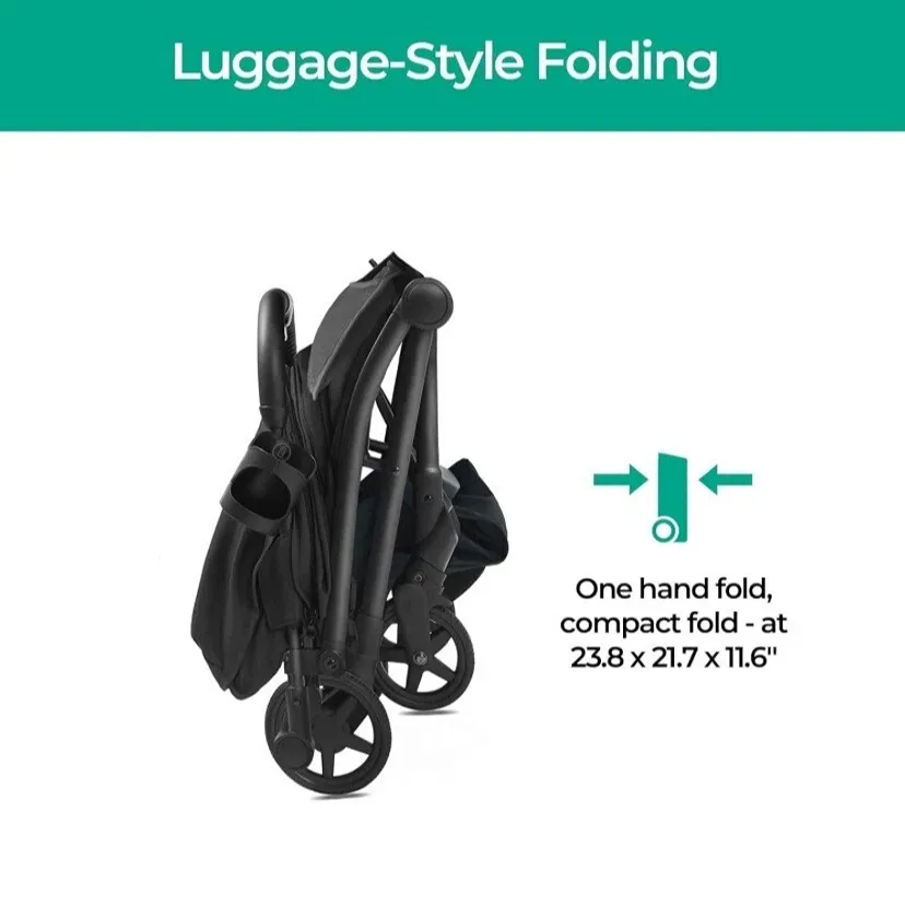 Lithe Lightweight Stroller - Black - Image 4
