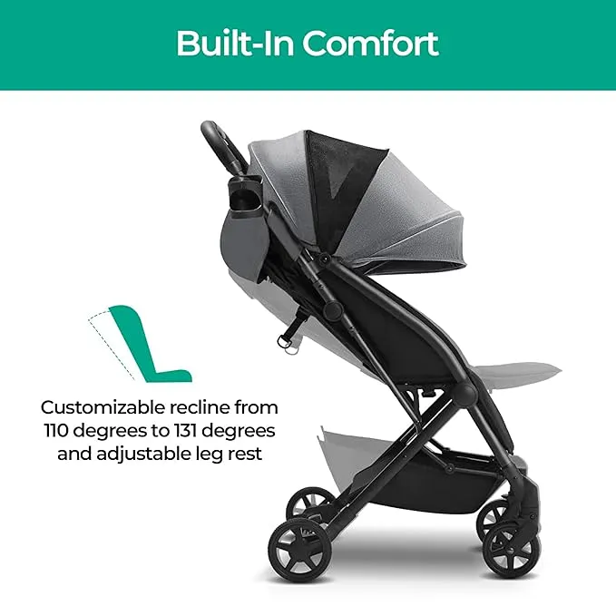 Lithe Lightweight Stroller - Grey - Image 4