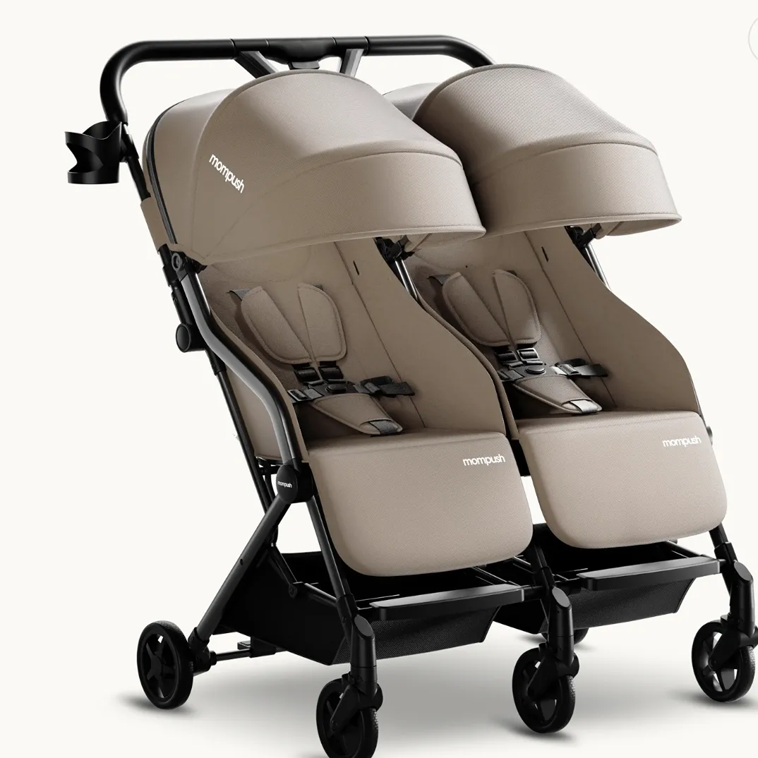 Lithe X2 Lightweight Double Stroller - Khaki - Image 5