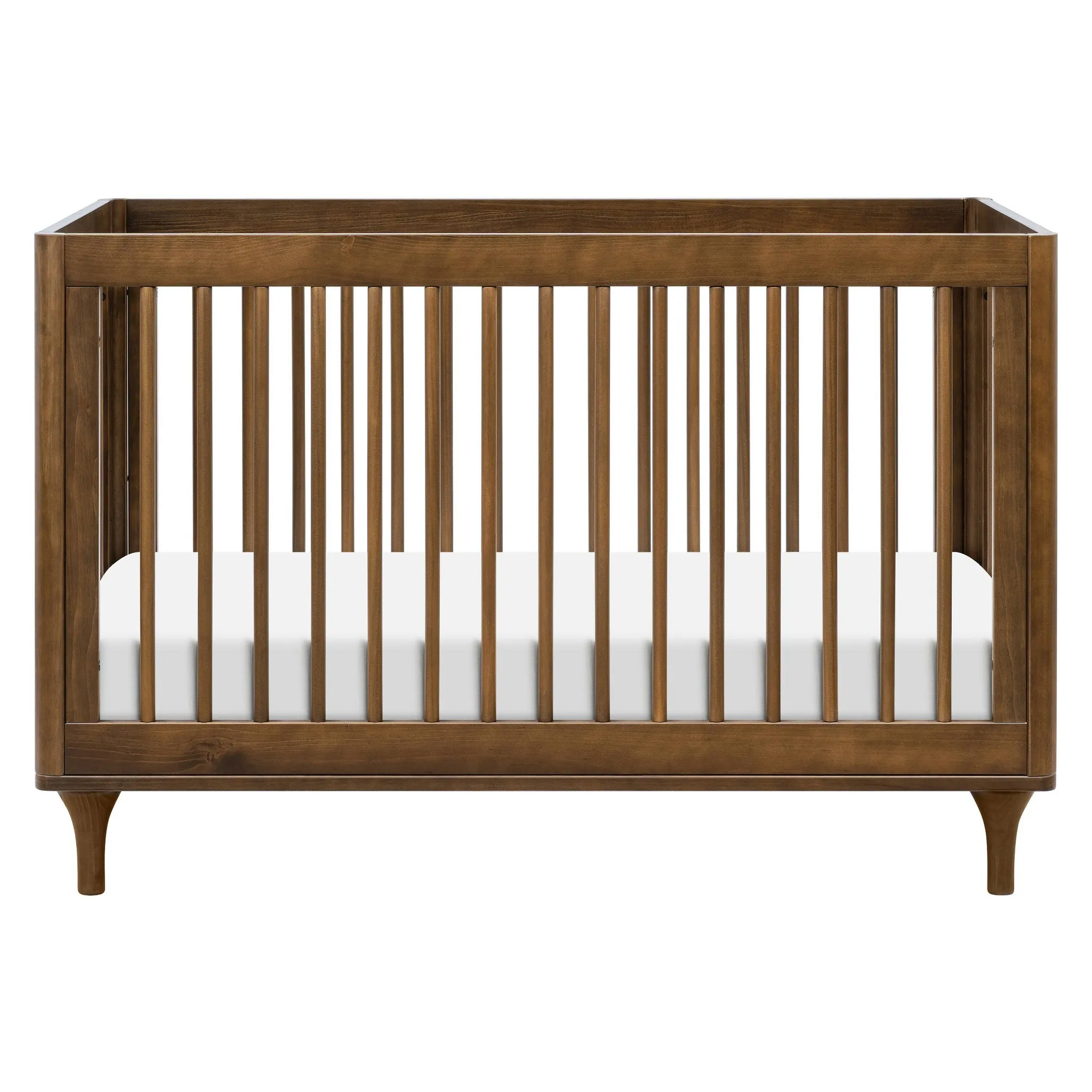 Lolly 3-In-1 Convertible Crib With Toddler Rail - Natural Walnut