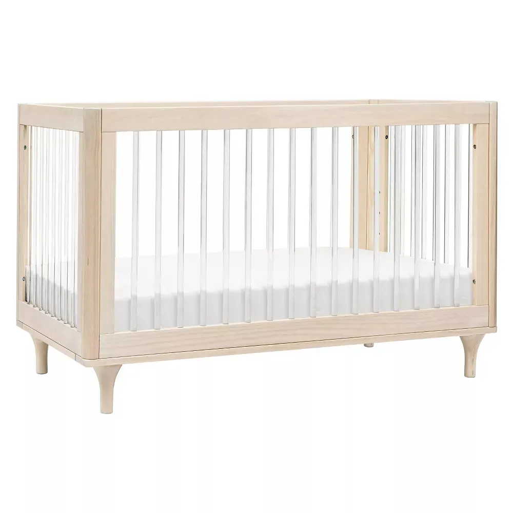 Lolly 3-in-1 Convertible Crib w/Toddler Conversion Kit - Washed Natural/Acrylic - Image 4