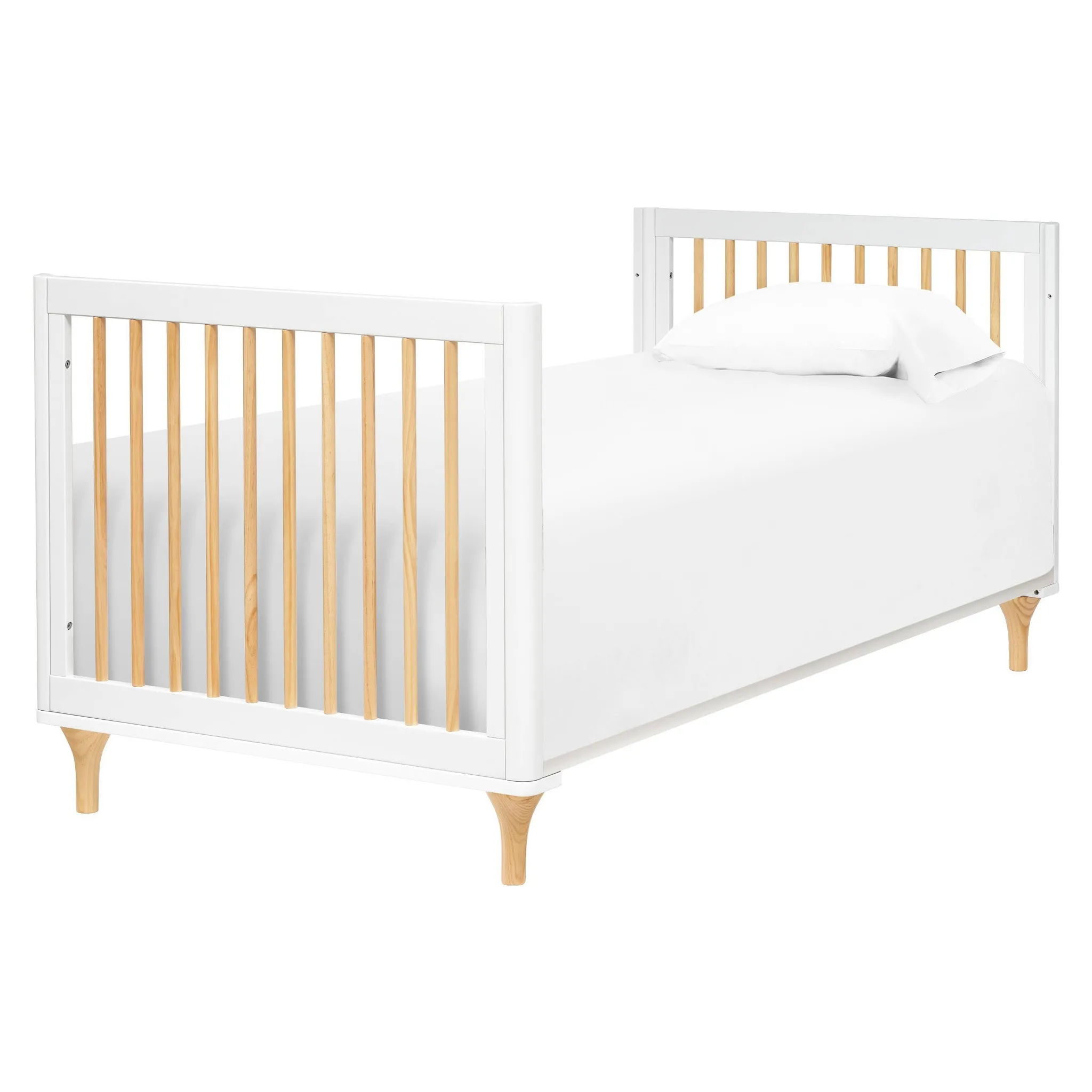 Lolly 4 in 1 Convertible Mini Crib and Twin Bed with Toddler Bed Conversion Kit - white/natural - Image 5