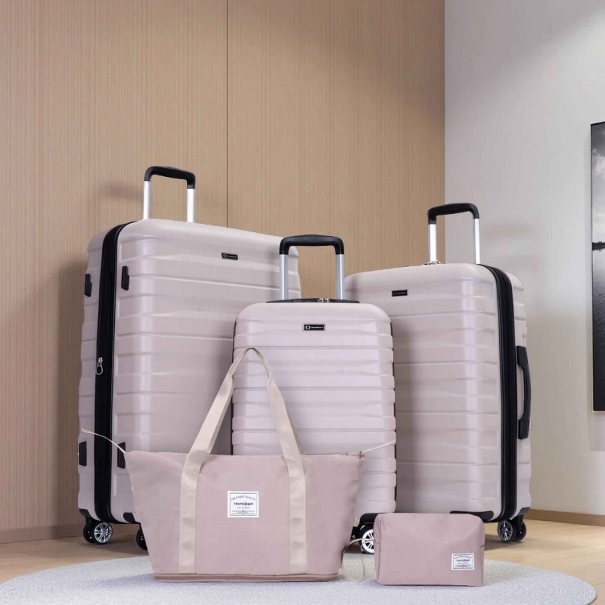 Luggage Set of 5 Pieces, Expandable Hard Pc Luggage Set With Tsa Lock for Rotating Wheels - Image 12