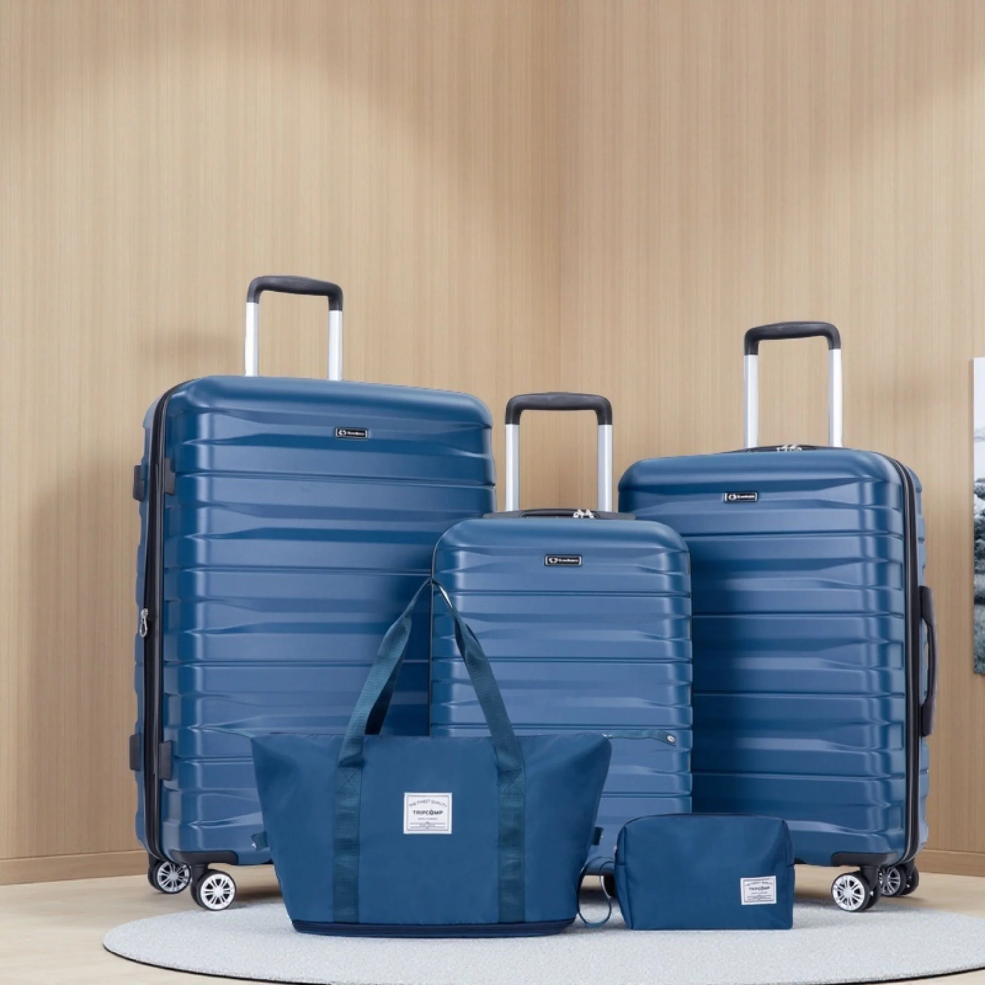 Luggage Set of 5 Pieces, Expandable Hard Pc Luggage Set With Tsa Lock for Rotating Wheels - Image 14