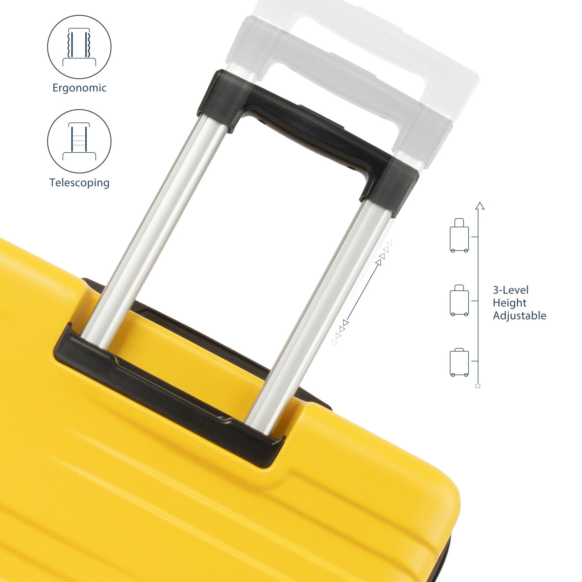 Luggage With Tsa Lock Spinner Wheels Hardside Expandable Luggage Travel Suitcase Check in Luggage ABS 24" - Image 11