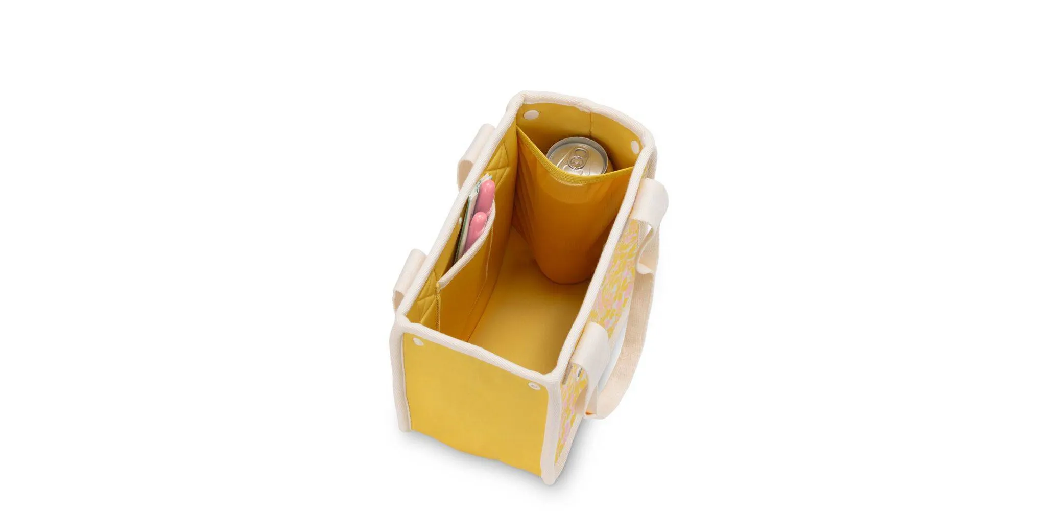 Lunch Bag Food Storage Container Yellow Flowers - Image 2