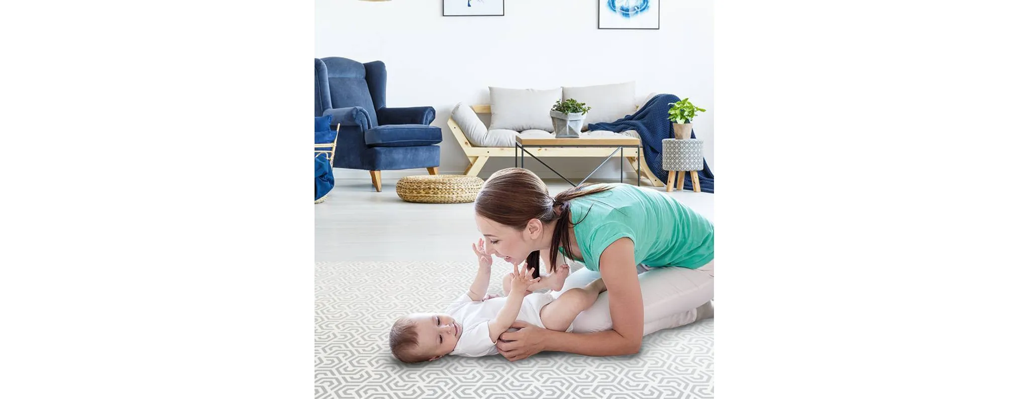 Luxury Gelli Mat Playmat - Gray/White - 0-3 Years - Image 4