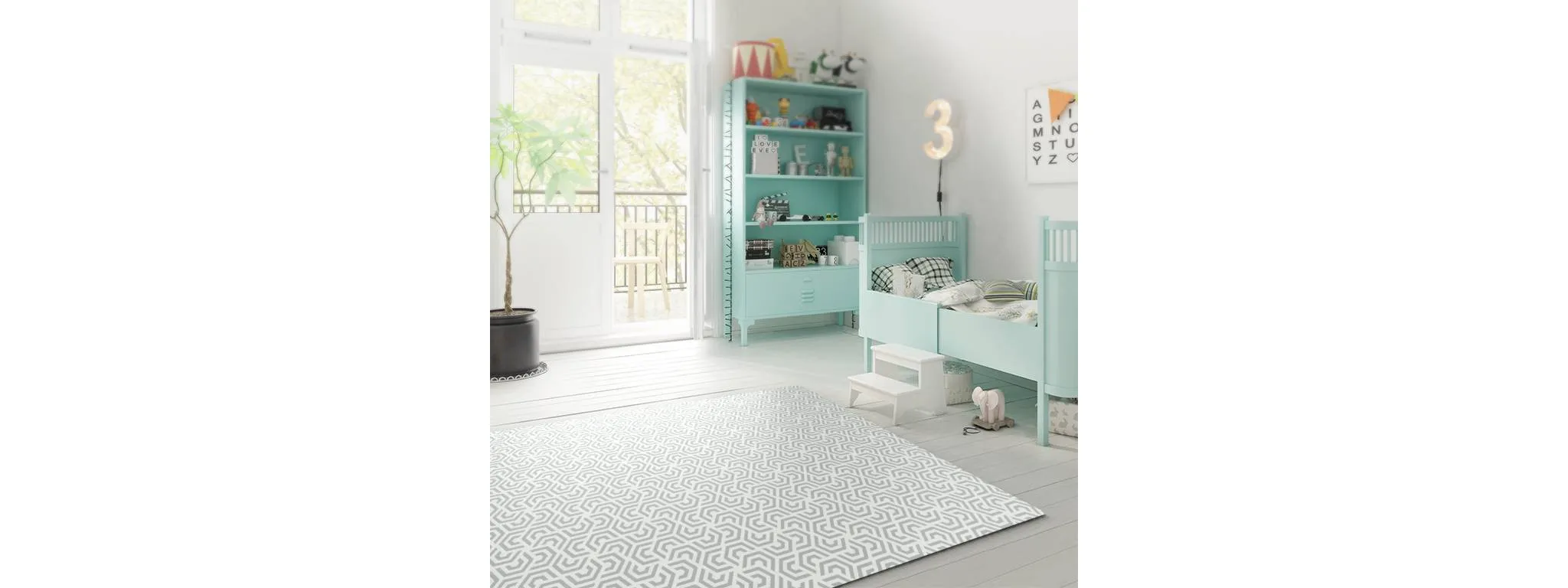 Luxury Gelli Mat Playmat - Gray/White - 0-3 Years - Image 5