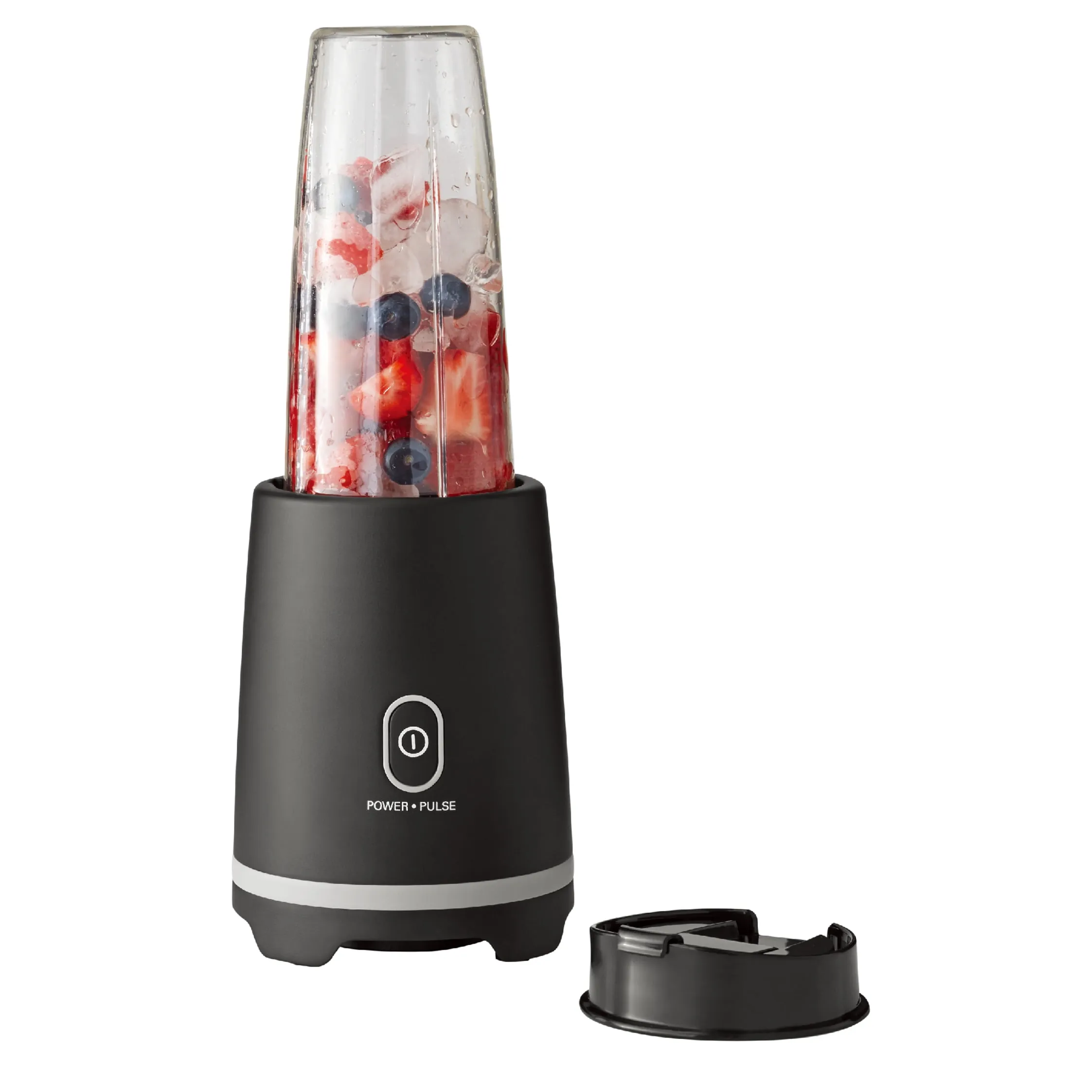 Mainstays Black Single-Serve Blender with Travel Lid, 16 oz - Image 2
