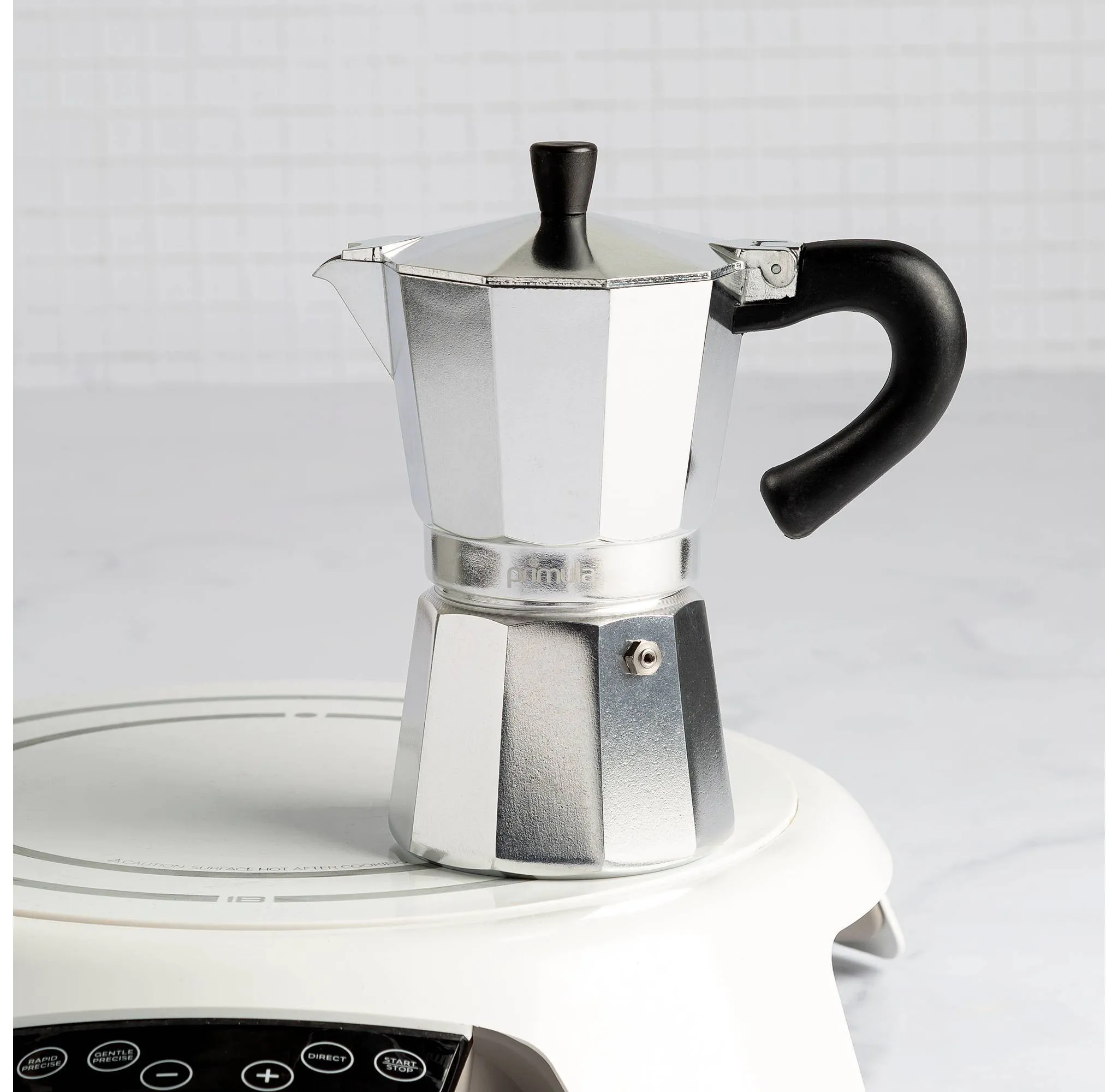 Manual Stovetop Espresso Maker - Polished Aluminum - Image 5