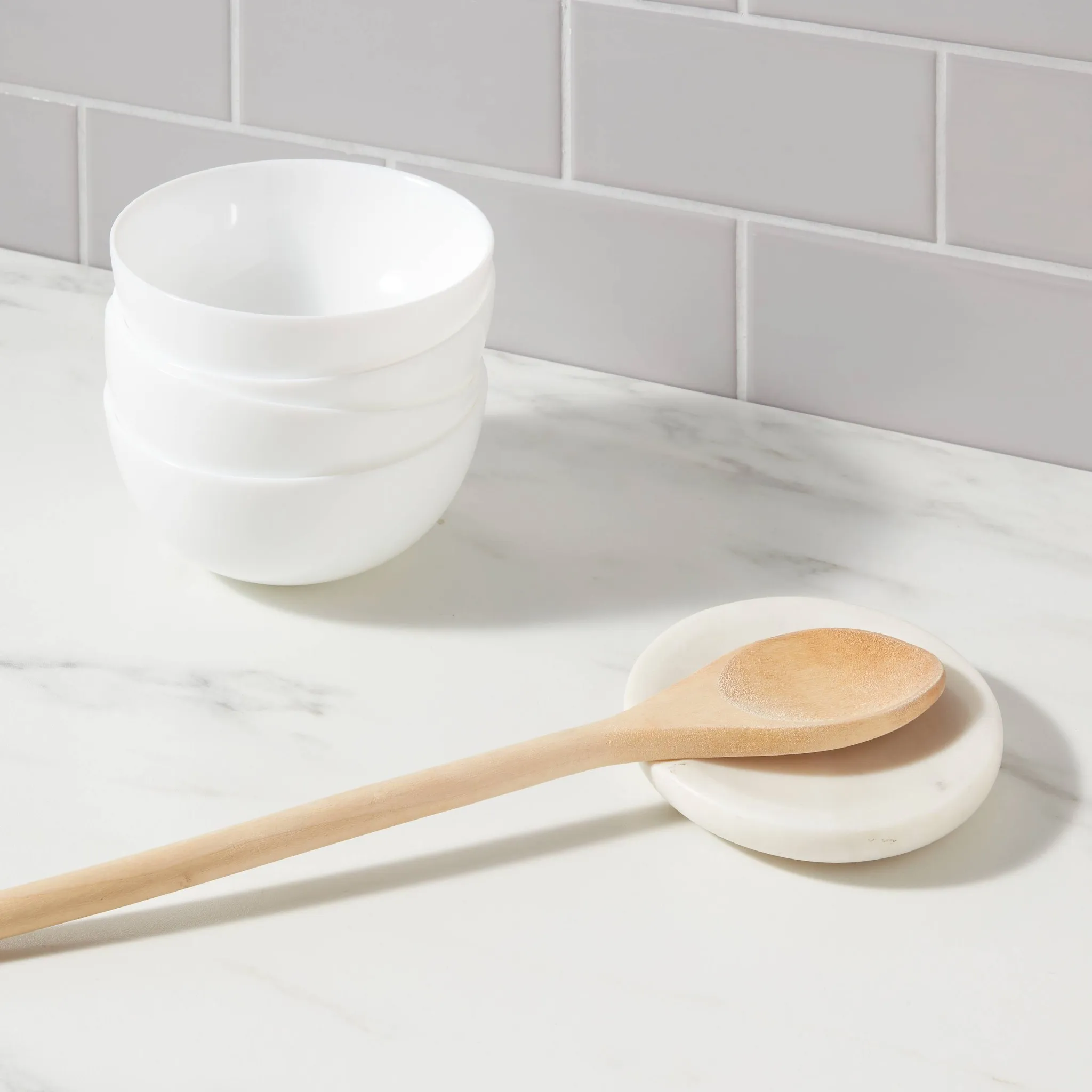 Marble Spoon Rest - White - Image 3
