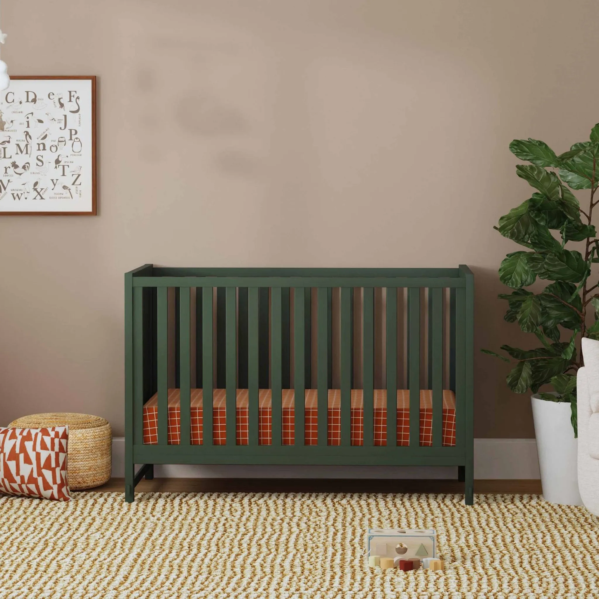 Margot 3-in-1 Convertible Crib - Forest Green - Image 2