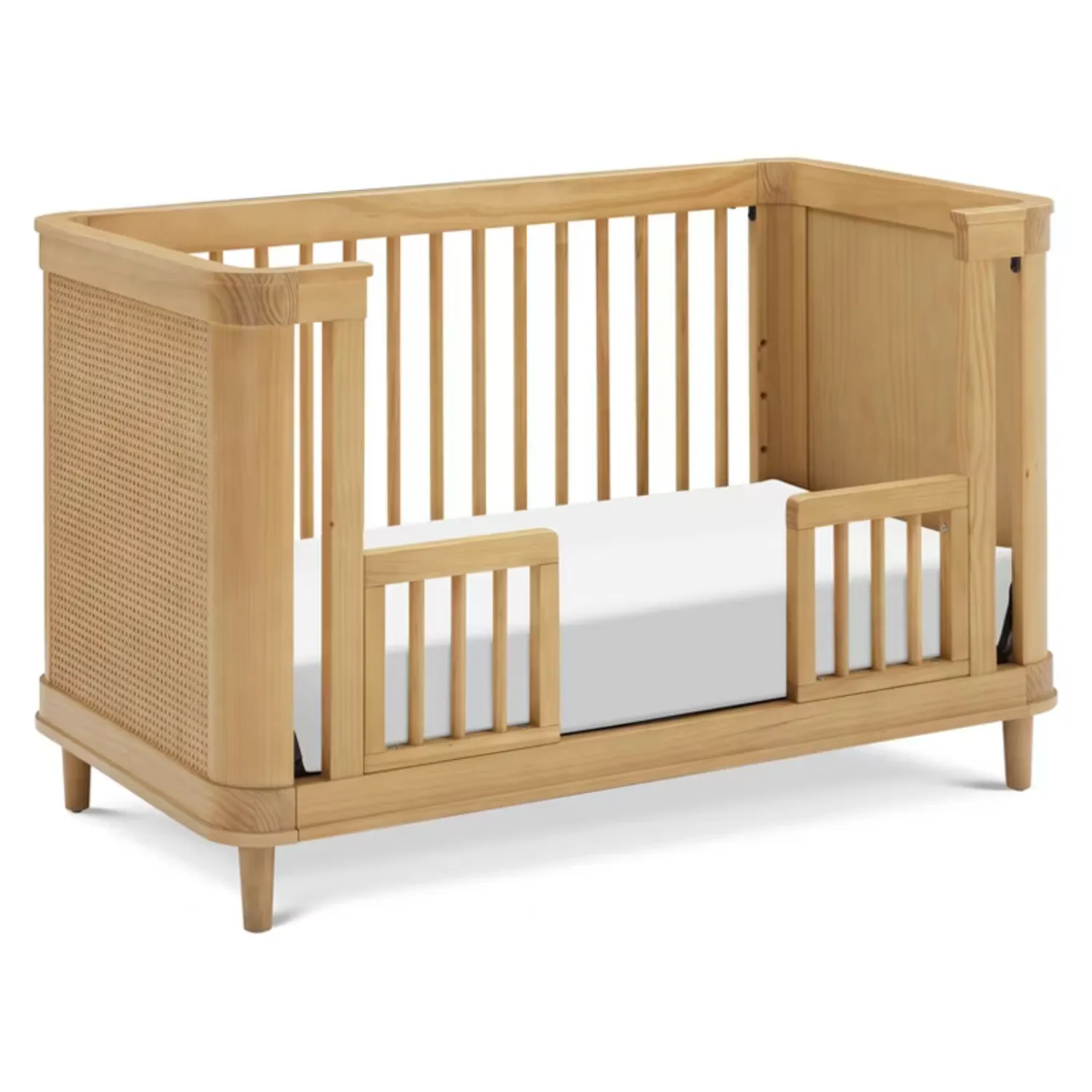 Marin with Cane 3-in-1 Convertible Crib - Honey and Honey Cane - Image 3