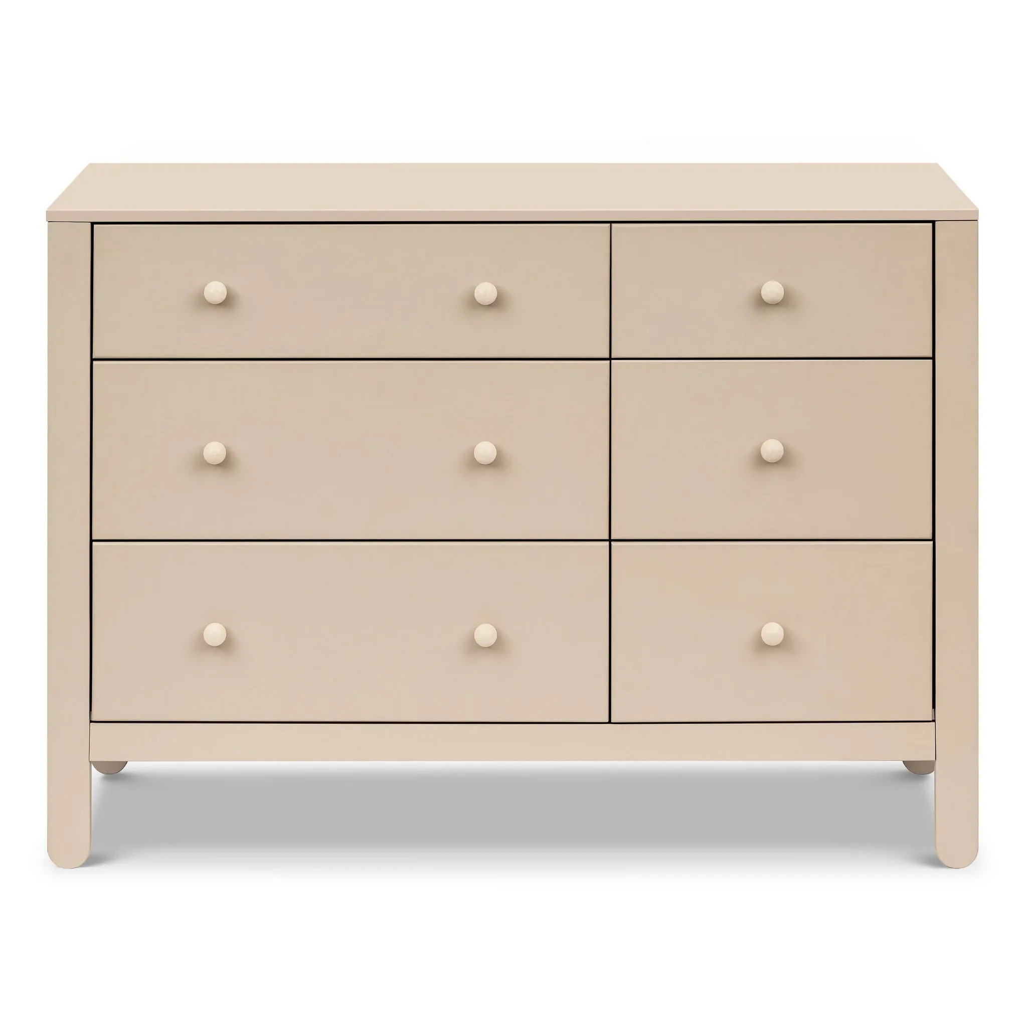 Marisol 6-Drawer Dresser - Taupe/Washed Natural - Image 2