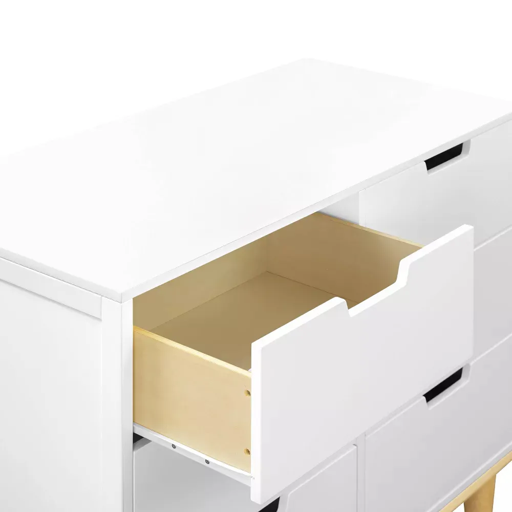 Marley 6-Drawer Double Dresser - White/Natural - Image 3