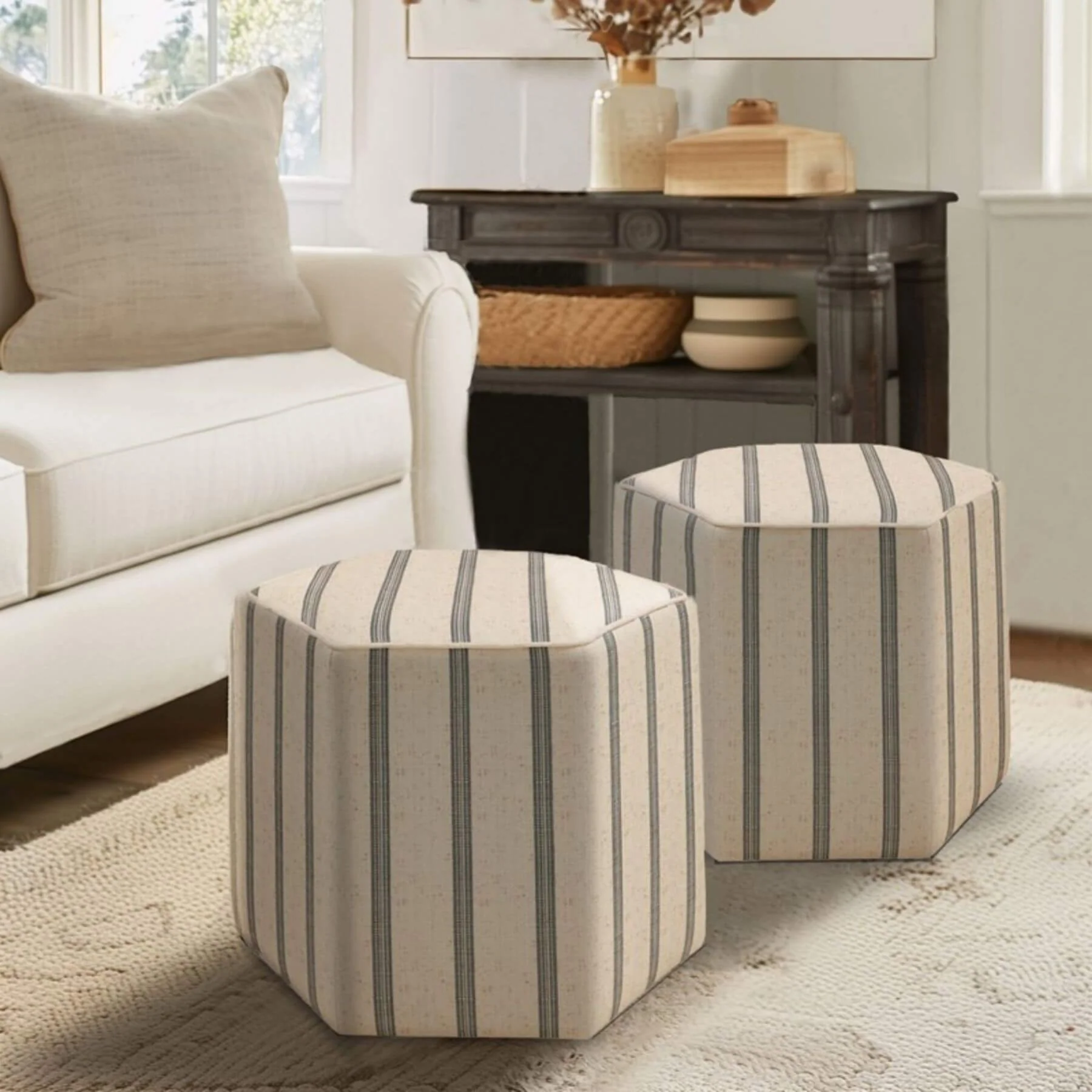 Martha Stewart Ellen Accent Ottoman - Image 5