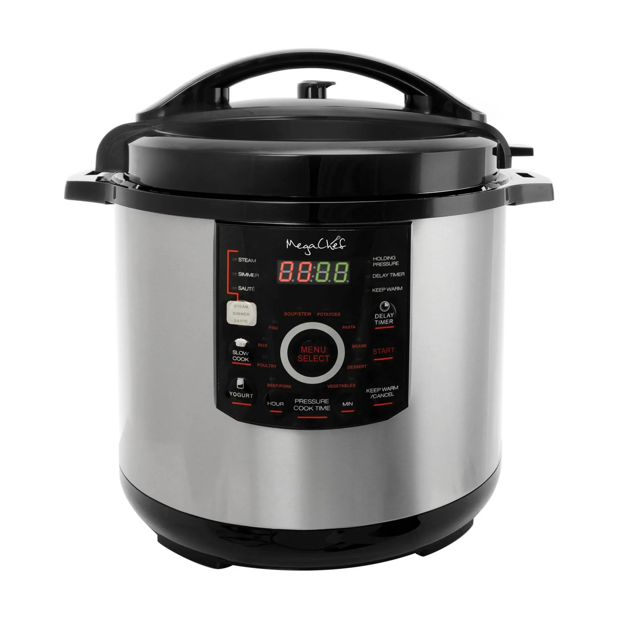 Megachef 12 Quart Digital Pressure Cooker - Stainless Steel - Image 4