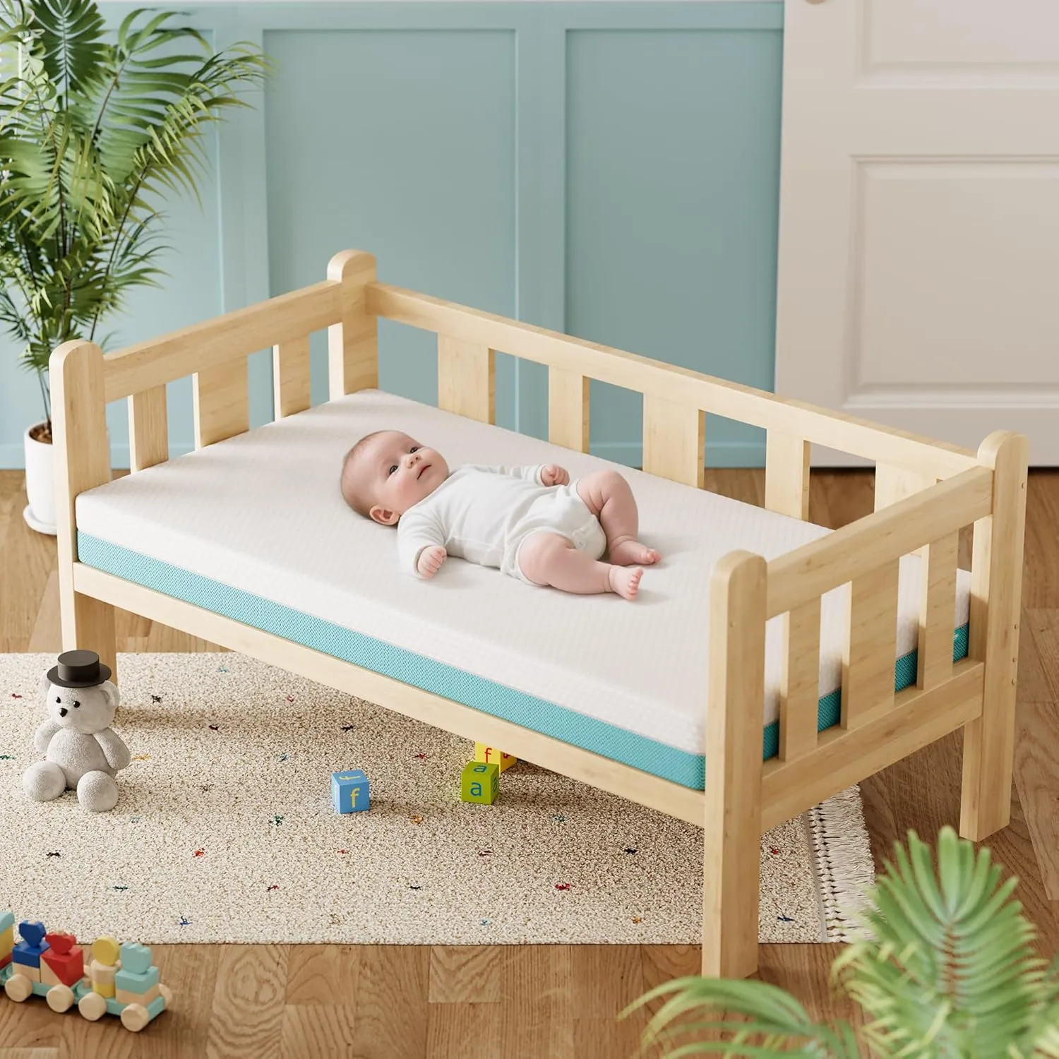 Memory Foam Toddler Crib Mattress - Standard Size - Image 3