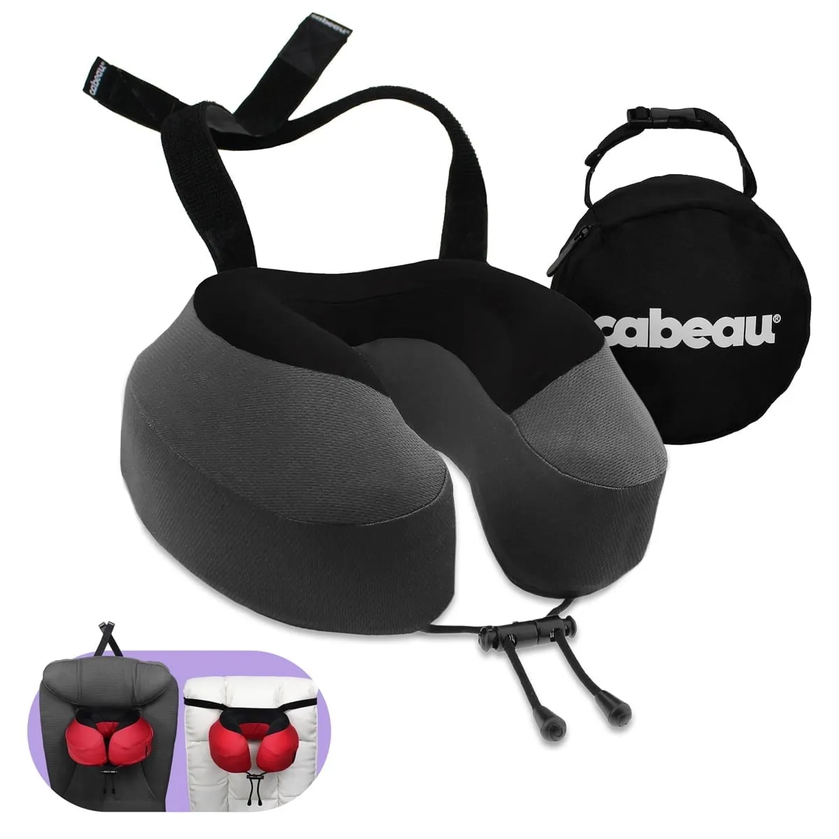 Memory Foam Travel Pillow - Steel