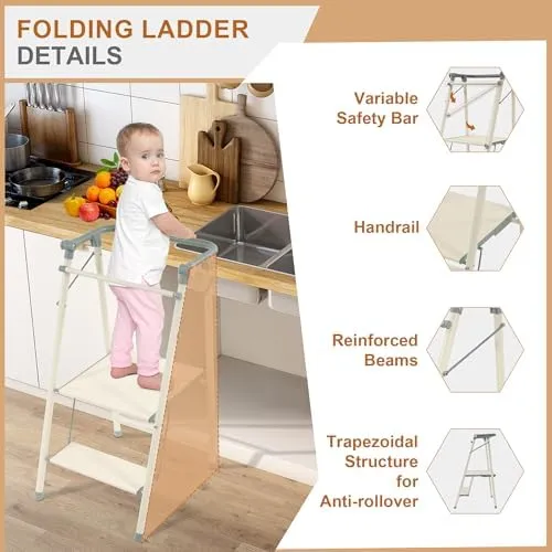 Metal Two Step Ladder Step Stool - Image 5