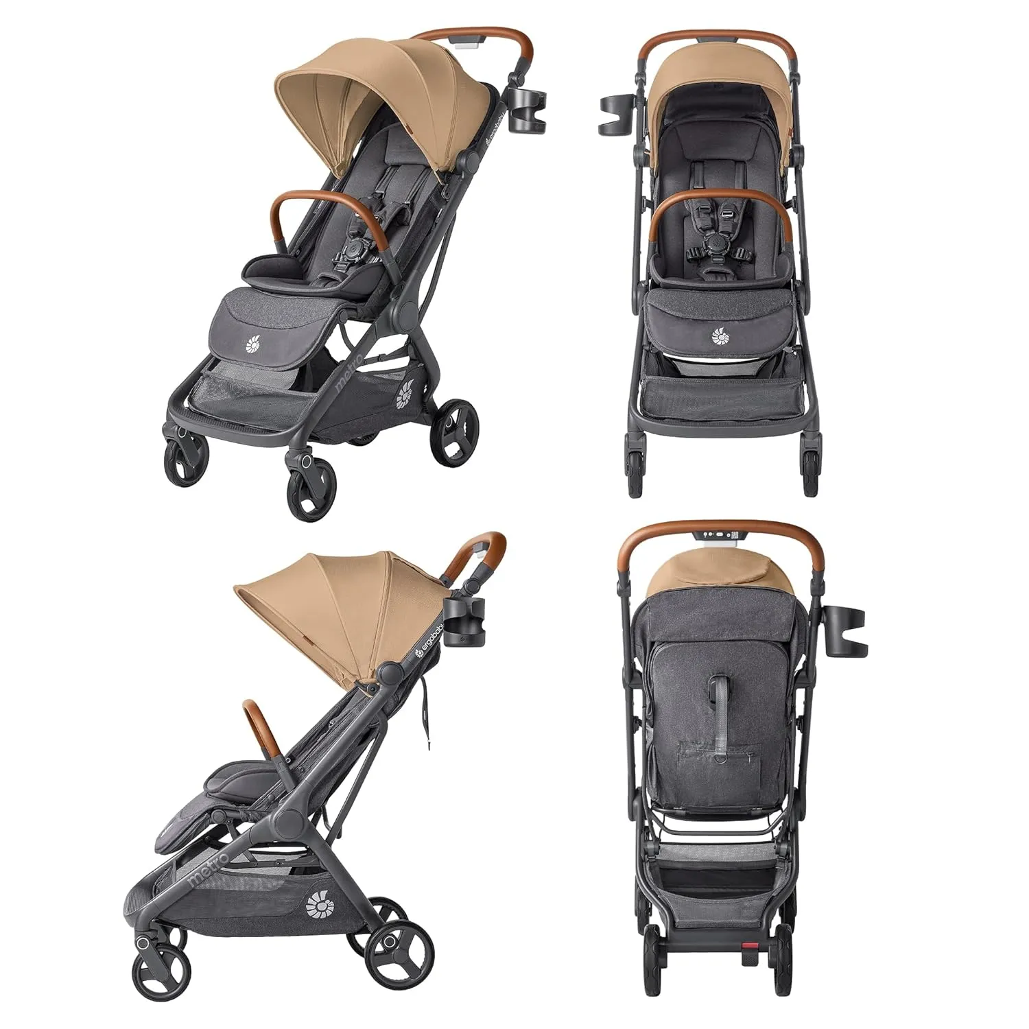 Metro 3 Deluxe Baby Stroller - Camel - Image 2
