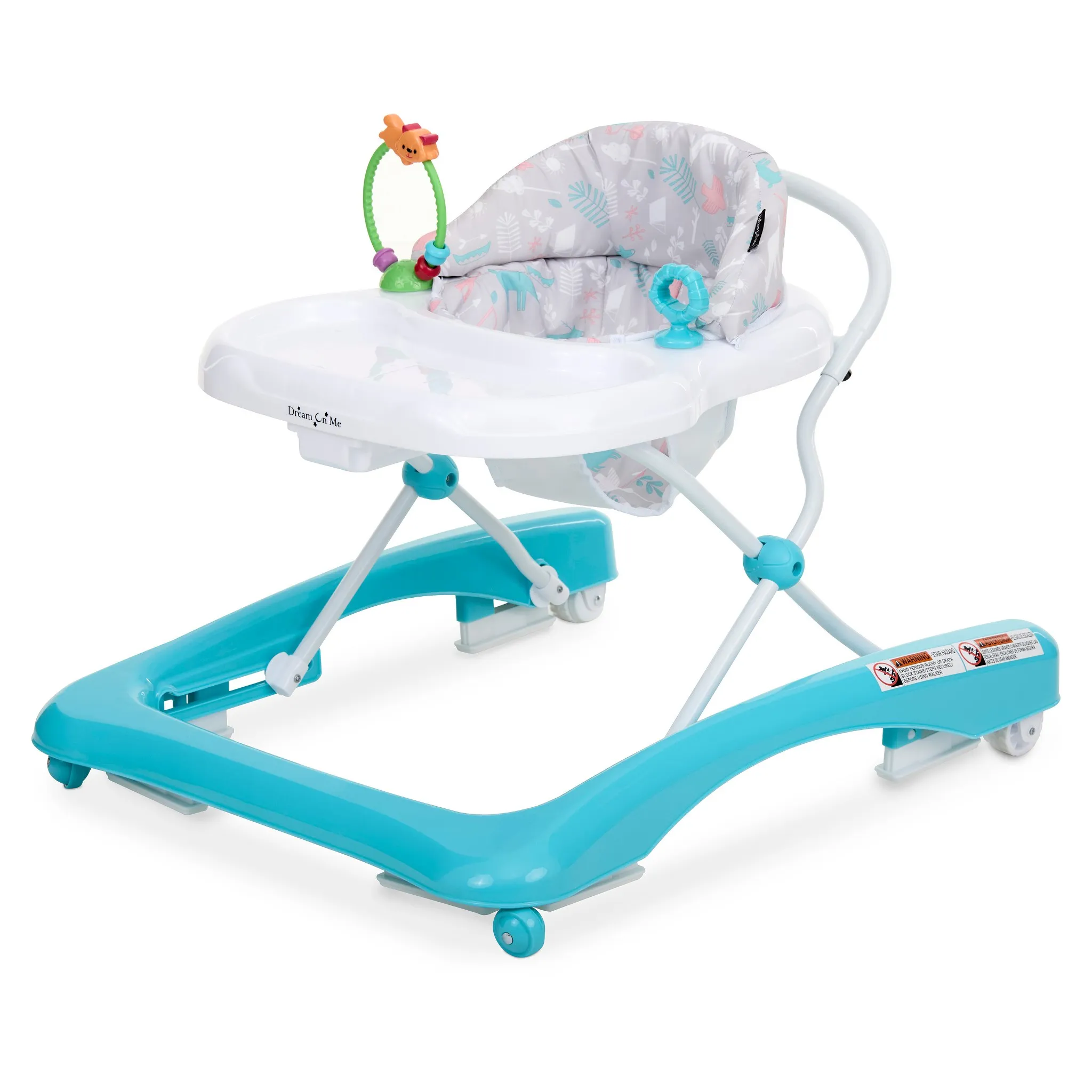 Mia Foldable Baby Walker - Teal Gray - Image 3