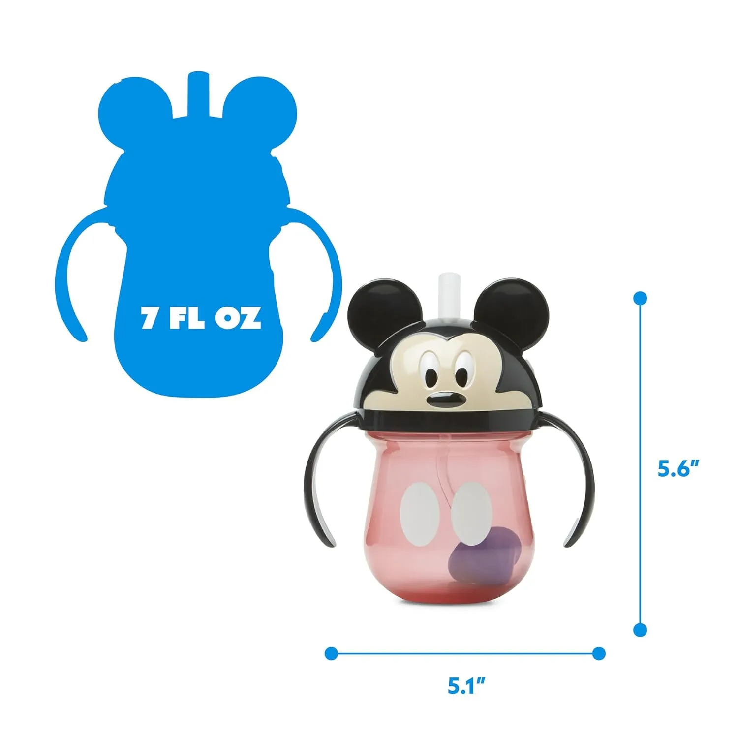 Mickey Mouse Weighted Straw Cup - Red - Image 2