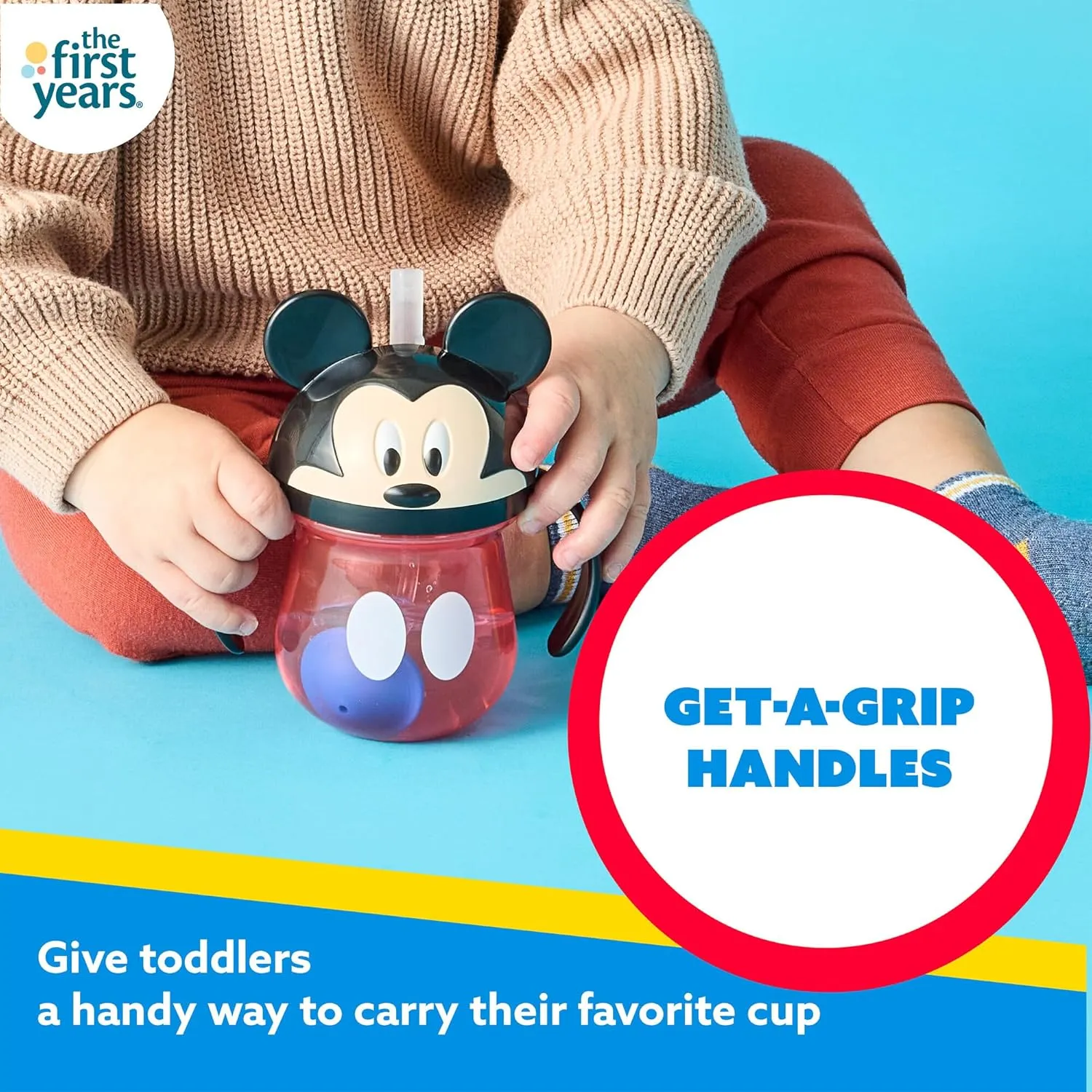 Mickey Mouse Weighted Straw Cup - Red - Image 3